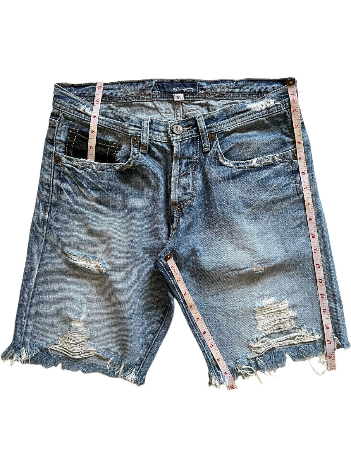 Japanese Brand Vintage Japanese Brand Loose Embellished Jean Shorts Jorts Size US 31 - 12 Thumbnail