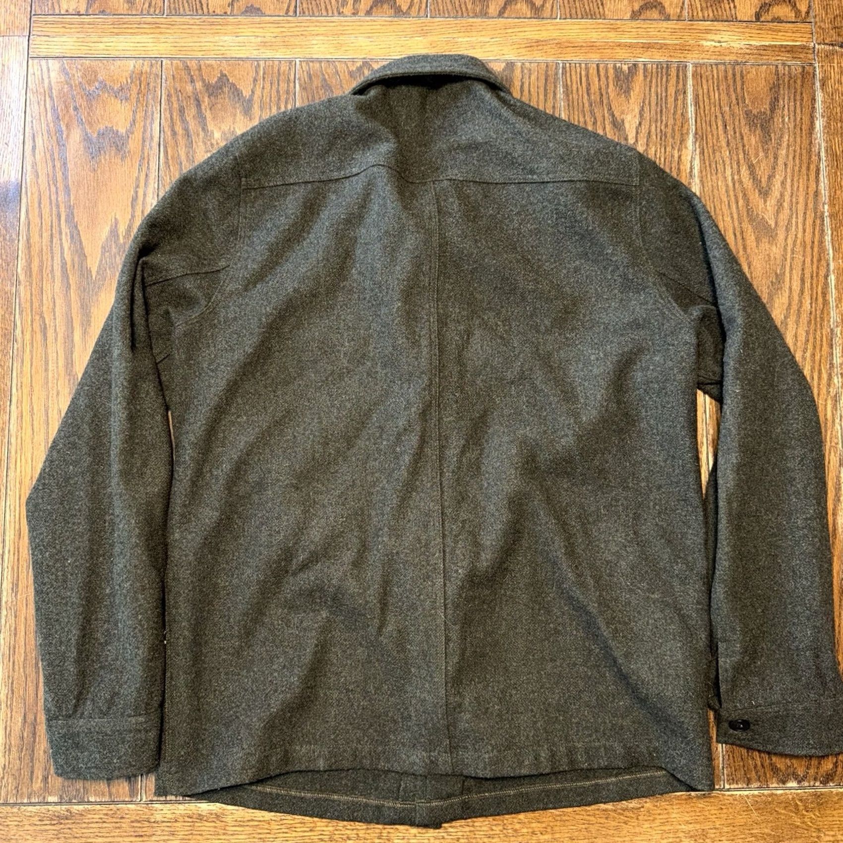 A Day's March A DAY'S MARCH Men's Green Wool Blend Button Up Size Large Triple Pocket Jacket Size US L / EU 52-54 / 3 - 5 Thumbnail