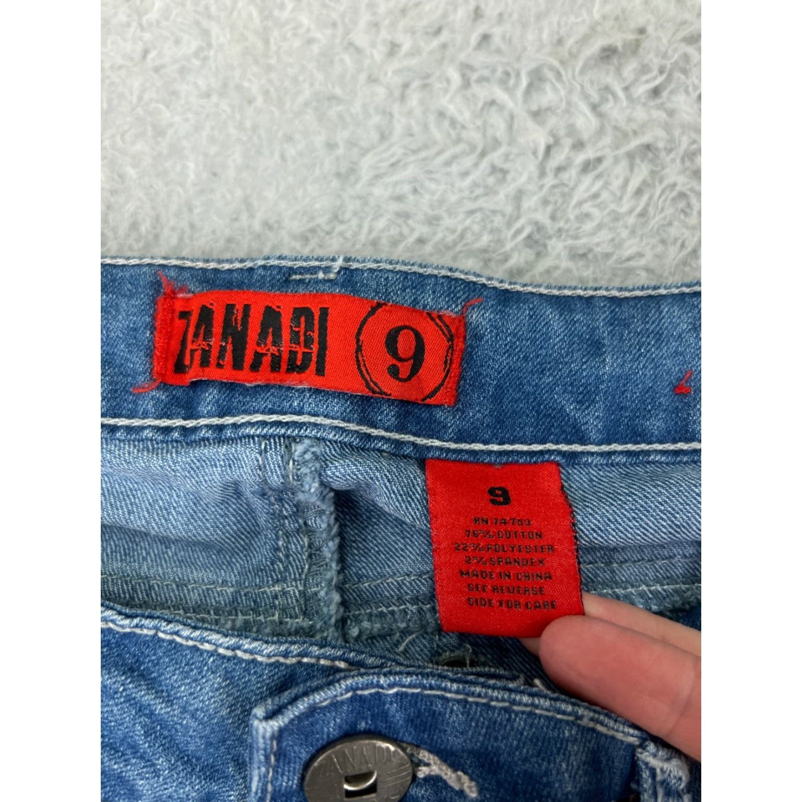 Vintage Zana Di Jeans Womens 9 Blue Denim Cotton Blend Light Wash Bootcut Western Size 30" / US 8 / IT 44 - 3 Thumbnail
