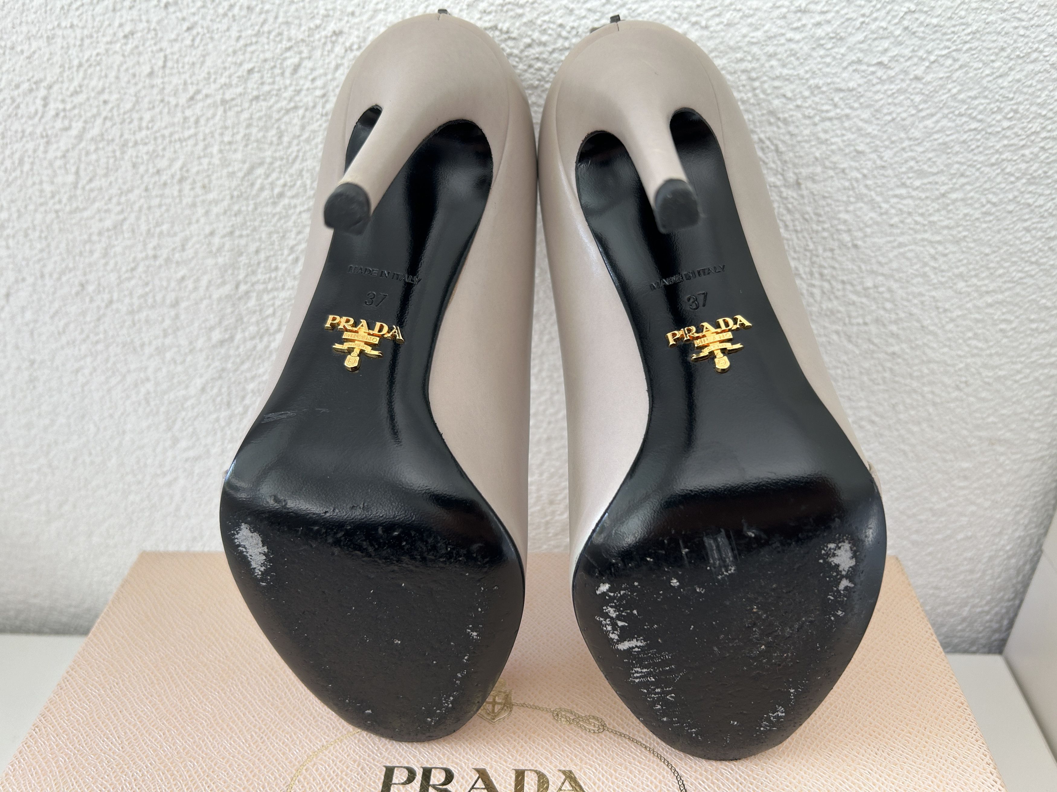 Prada Sqaure Toe Ankle Boots Size US 7 / IT 37 - 8 Thumbnail