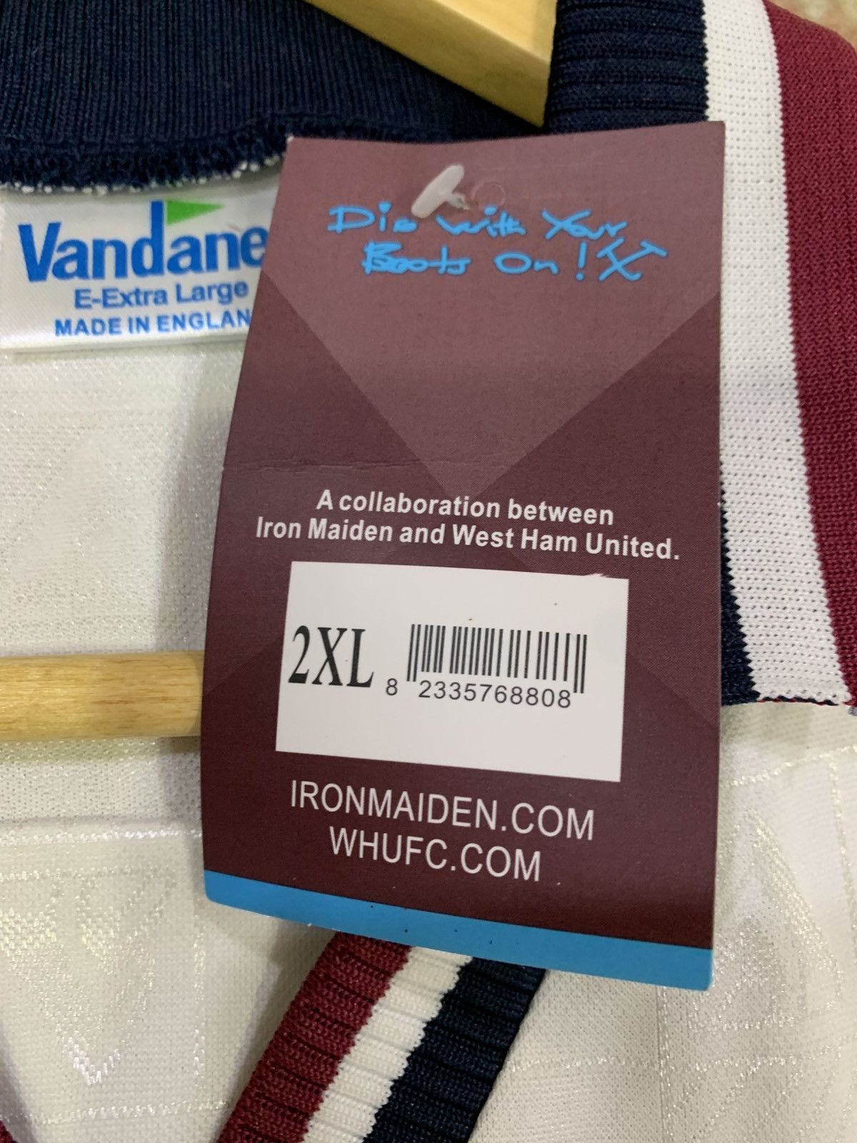 Iron Maiden Vintage IronMaiden West Ham United Jersey Deadstock With Tag Size US XL / EU 56 / 4 - 5 Thumbnail