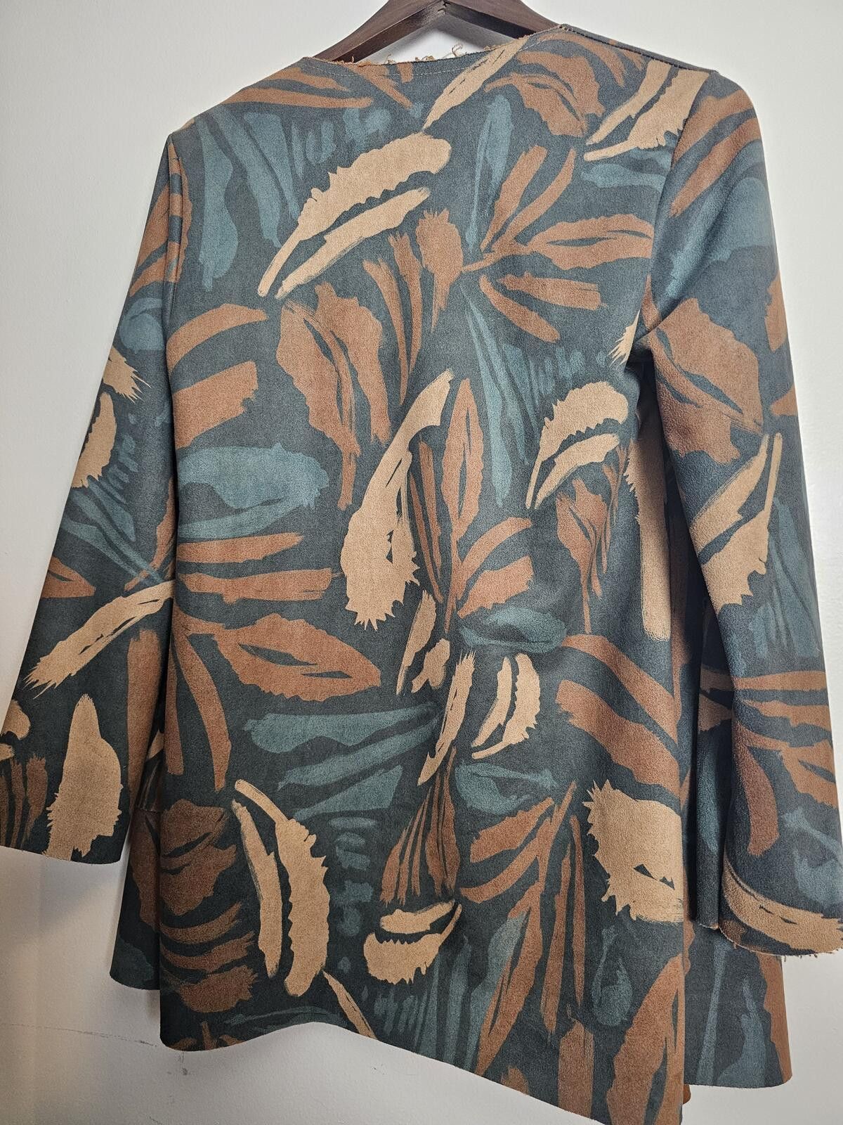 Unknown London NWT Italian Designer Jacket Brown Womens Size L Open Front Size L / US 10 / IT 46 - 4 Thumbnail