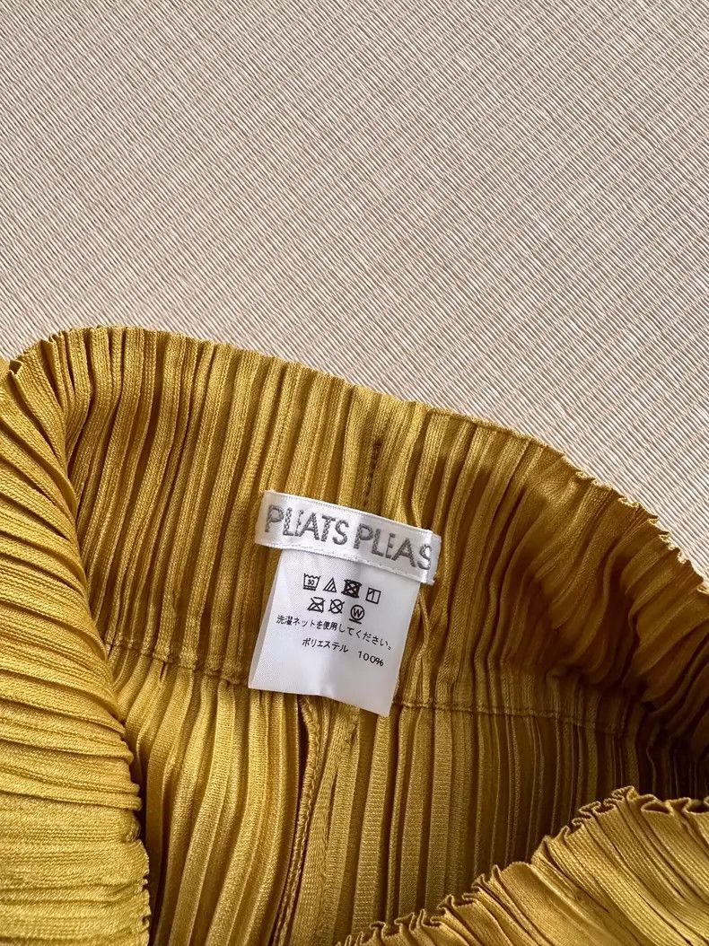 Issey Miyake Issey Miyake size:2 Prosperous yellow pleated long pants Size 31" - 6 Thumbnail