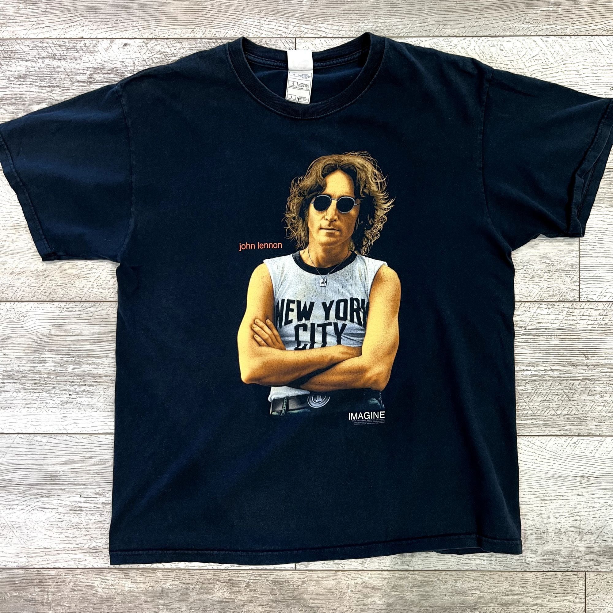 JOHN LENNON Vintage 1990s Imagine T-Shirt buy from Aruba - VERY RARE - Men's XL