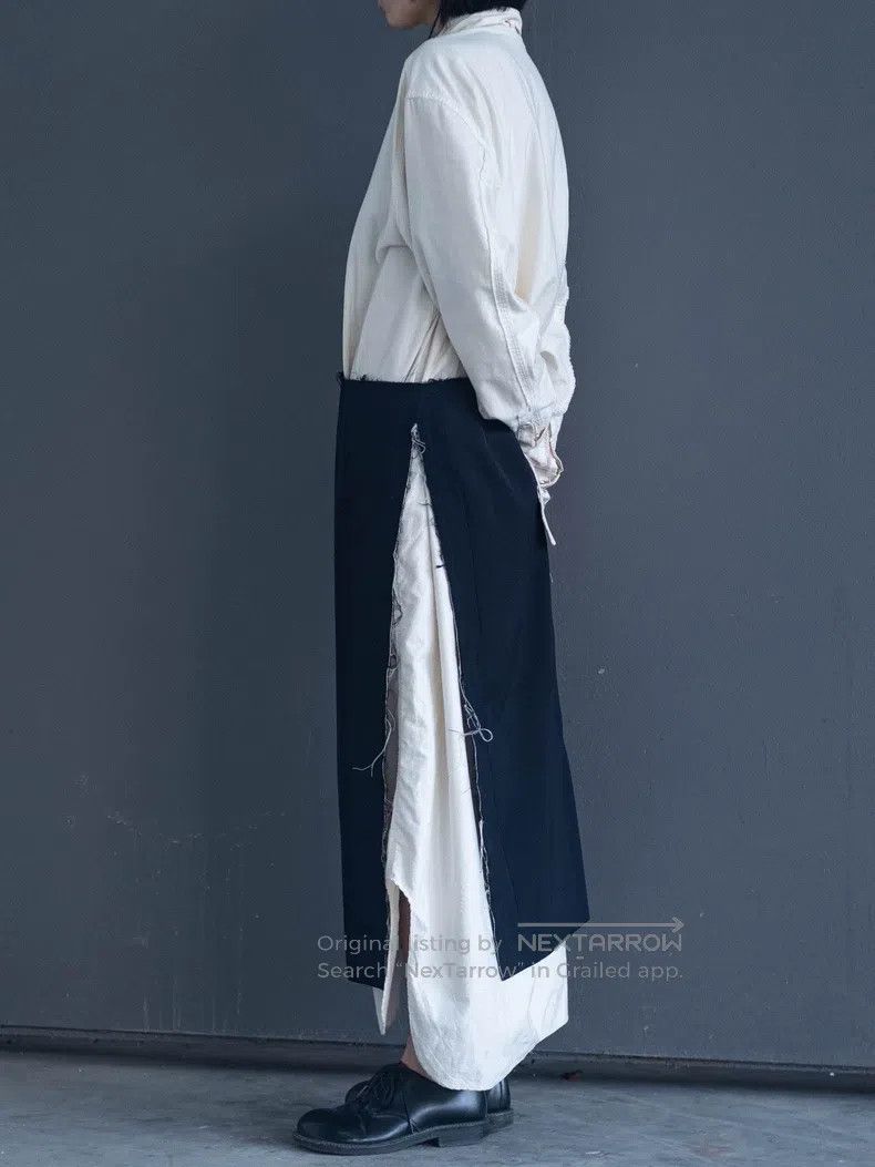 Comme des Garcons Comme Des Garcons size S Deep navy blue torn skirt Size 24" / US 00 / IT 34 - 2 Thumbnail