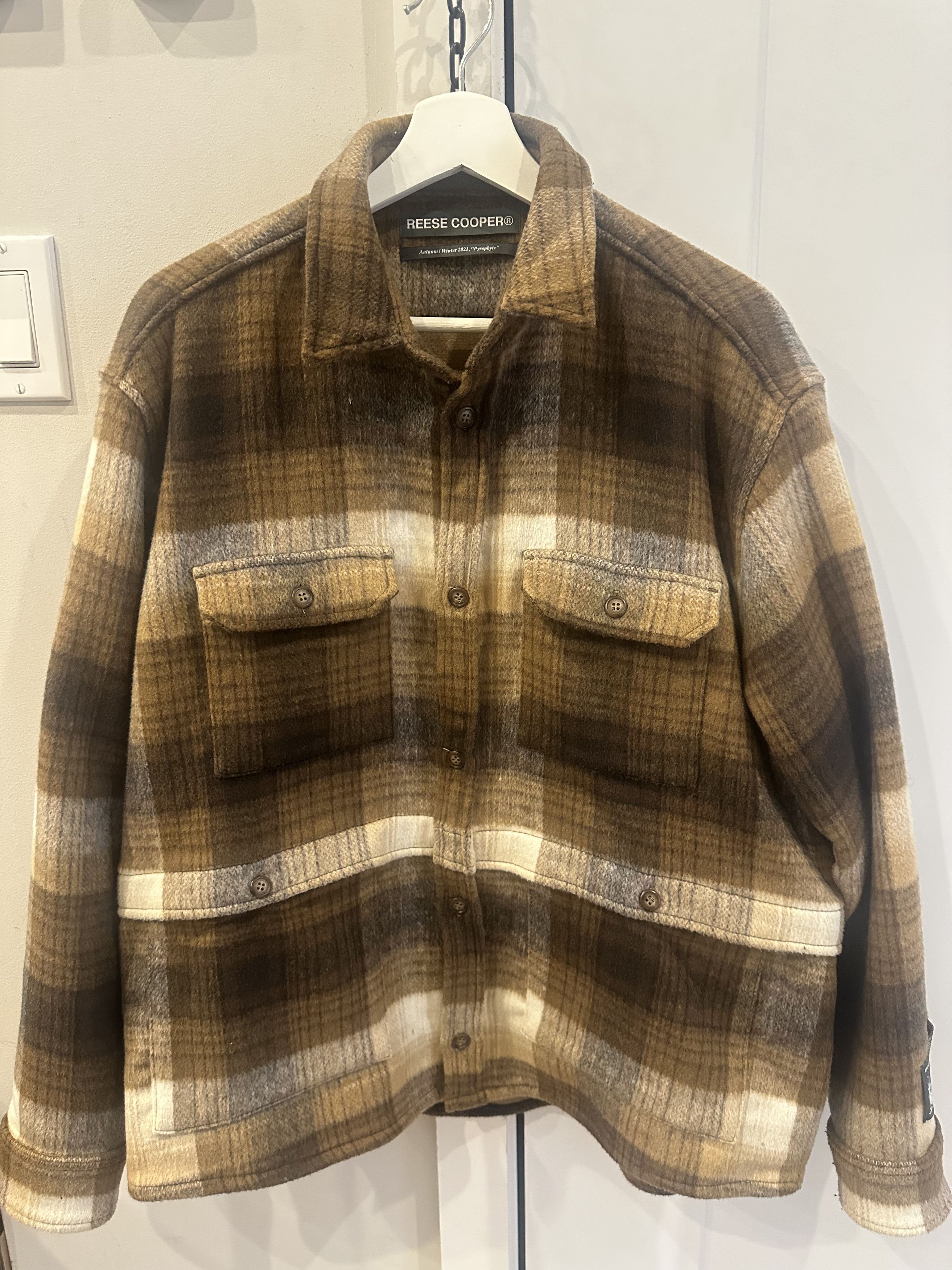 Reese Cooper Reese Cooper Brushed Wool Flanned Shirt Size US L / EU 52-54 / 3 - 2 Thumbnail