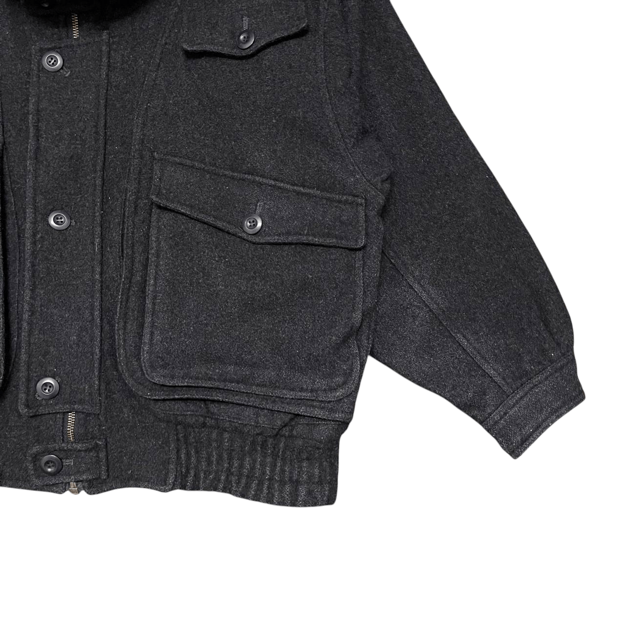 Issey Miyake Vintage Burkey Mills Wool Bomber Style Jacket Issey Miyake Size US M / EU 48-50 / 2 - 4 Thumbnail