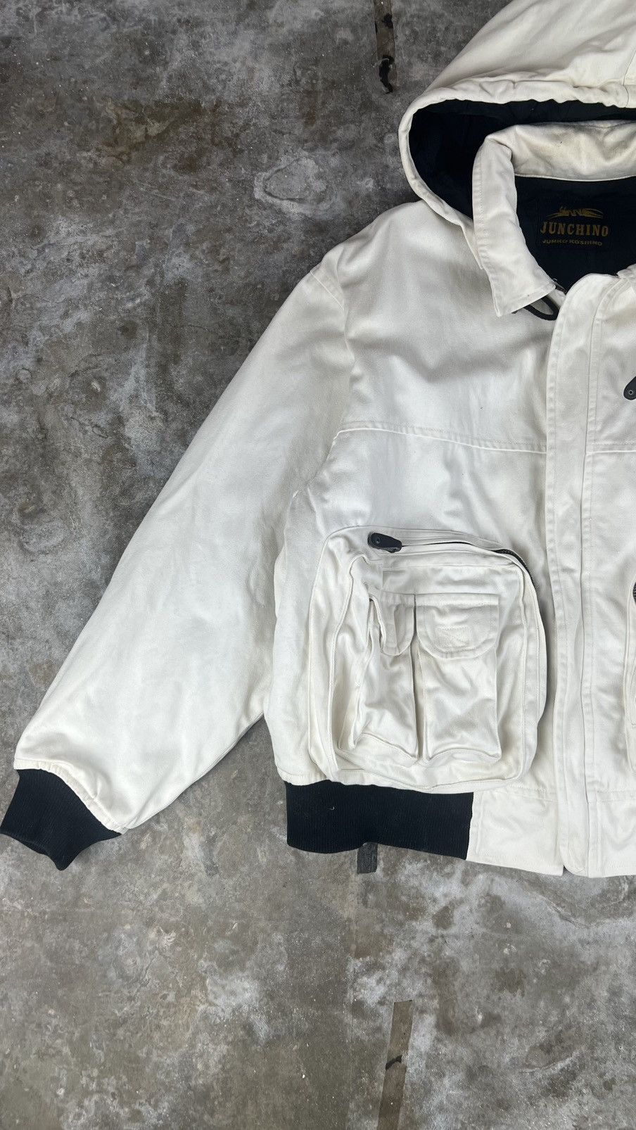 Mr. Junko Junlo Koshino Rare Design Bomber Jacket With Hooded Size US XL / EU 56 / 4 - 7 Thumbnail