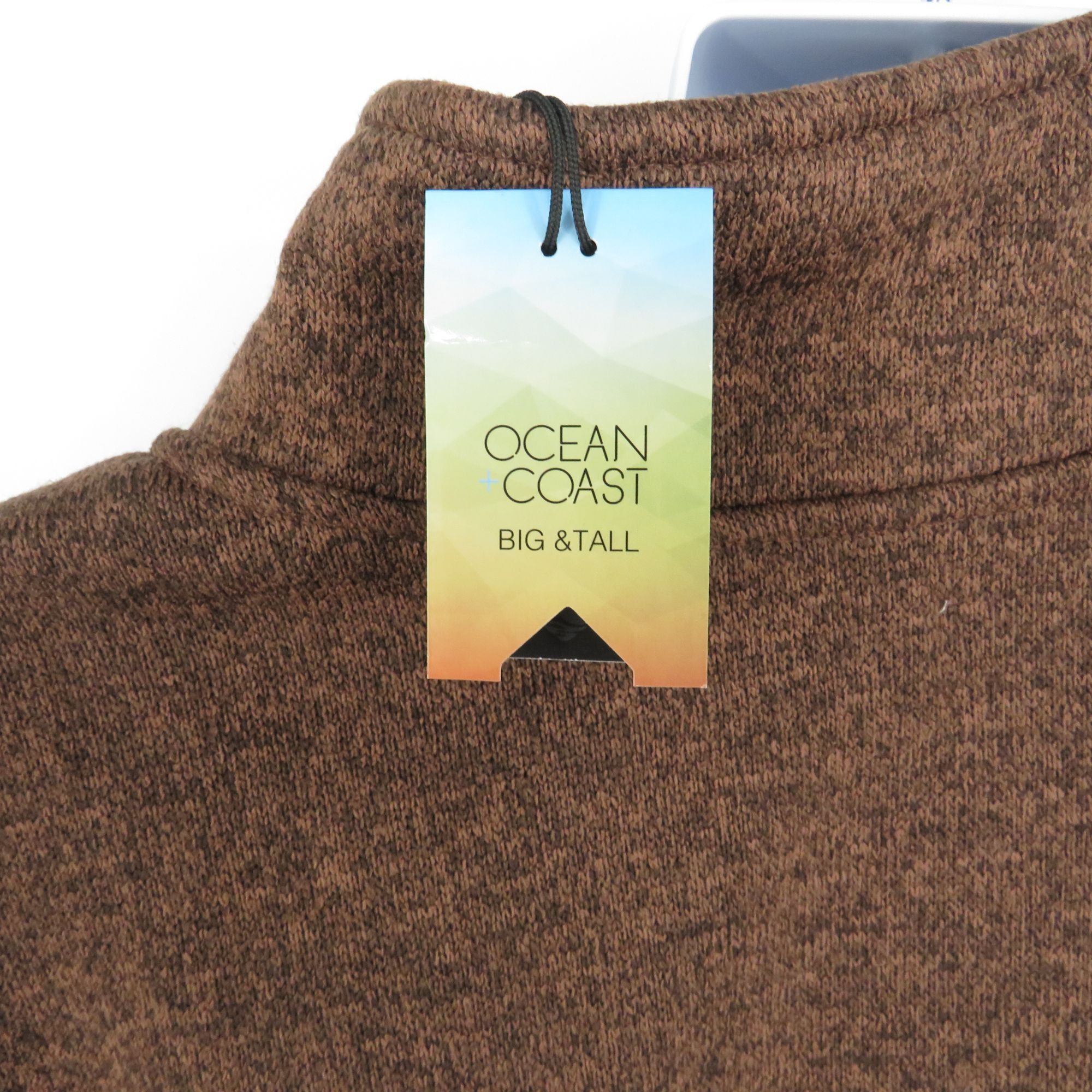Other Ocean & Coast Big & Tall Brown Quarter Zip Pullover Sweater Size US L / EU 52-54 / 3 - 5 Thumbnail