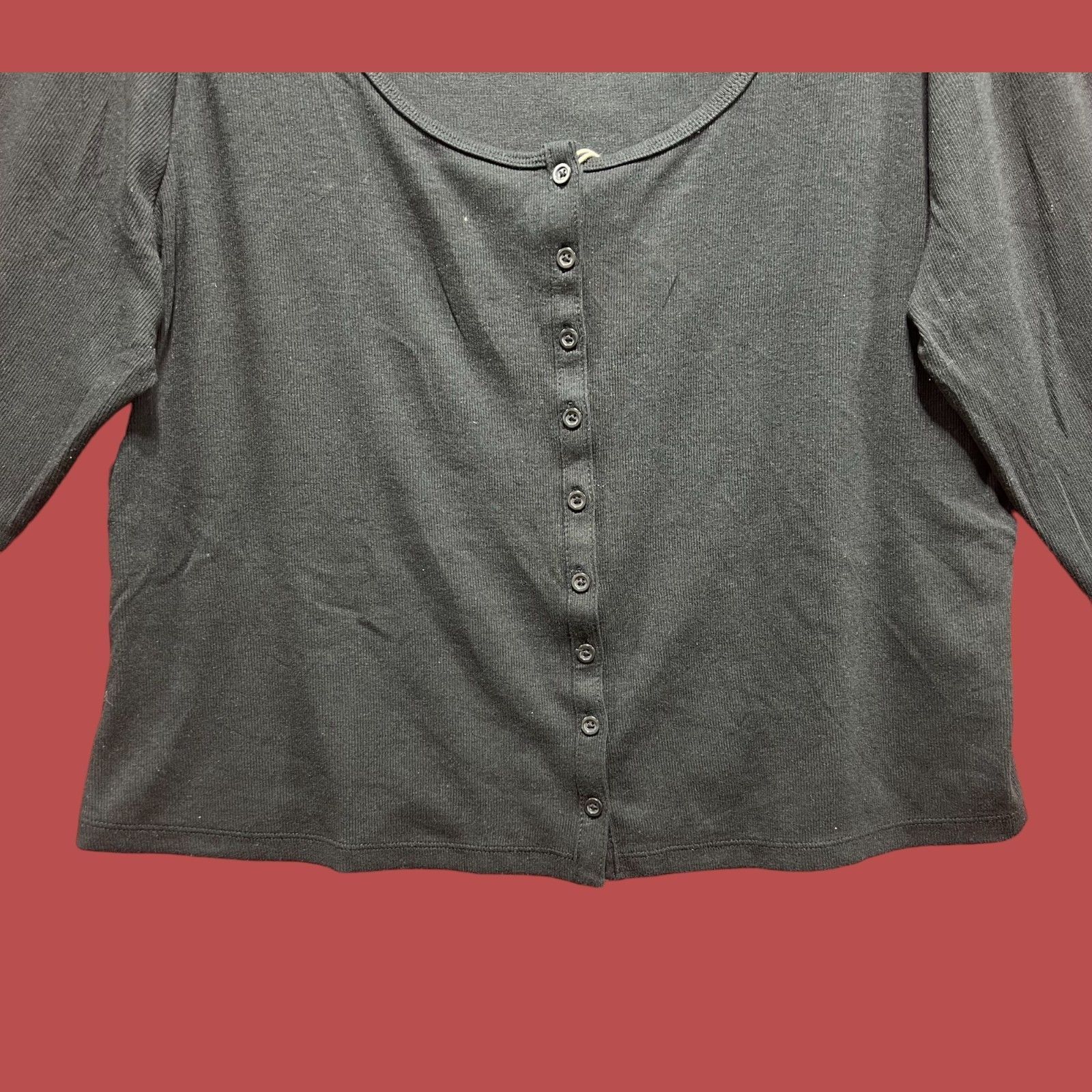 Other A New Day - Women's Botton Front Cardigan Sweater - Black - Size XXL / US 16-18 / IT 52-54 - 13 Thumbnail