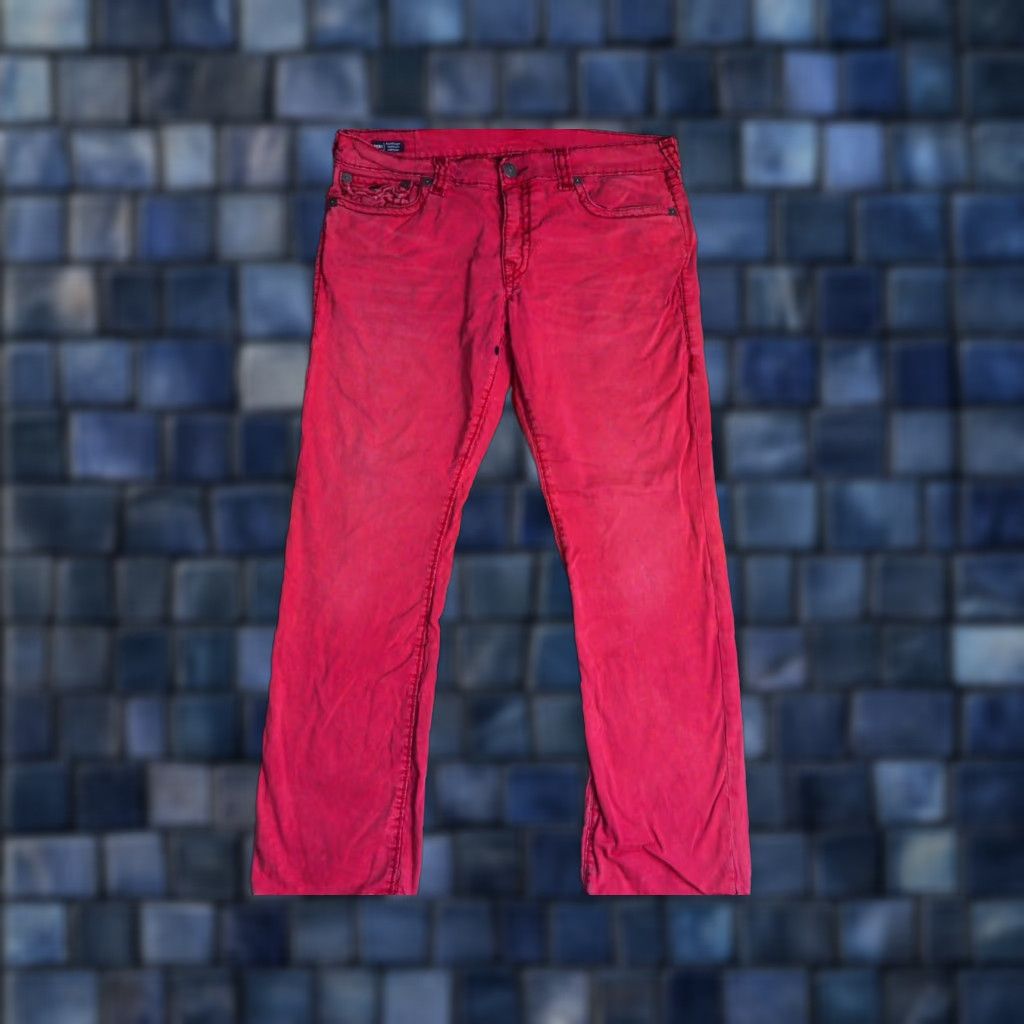 True Religion VINTAGE True Religion Ricky Straight Pants Mens 40x33 Red Logo Chino Hip Hop Punk Size US 40 / EU 56 - 1 Thumbnail