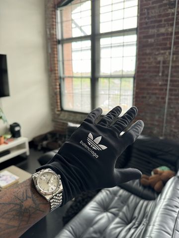 Brown Leather Cashmere Gloves