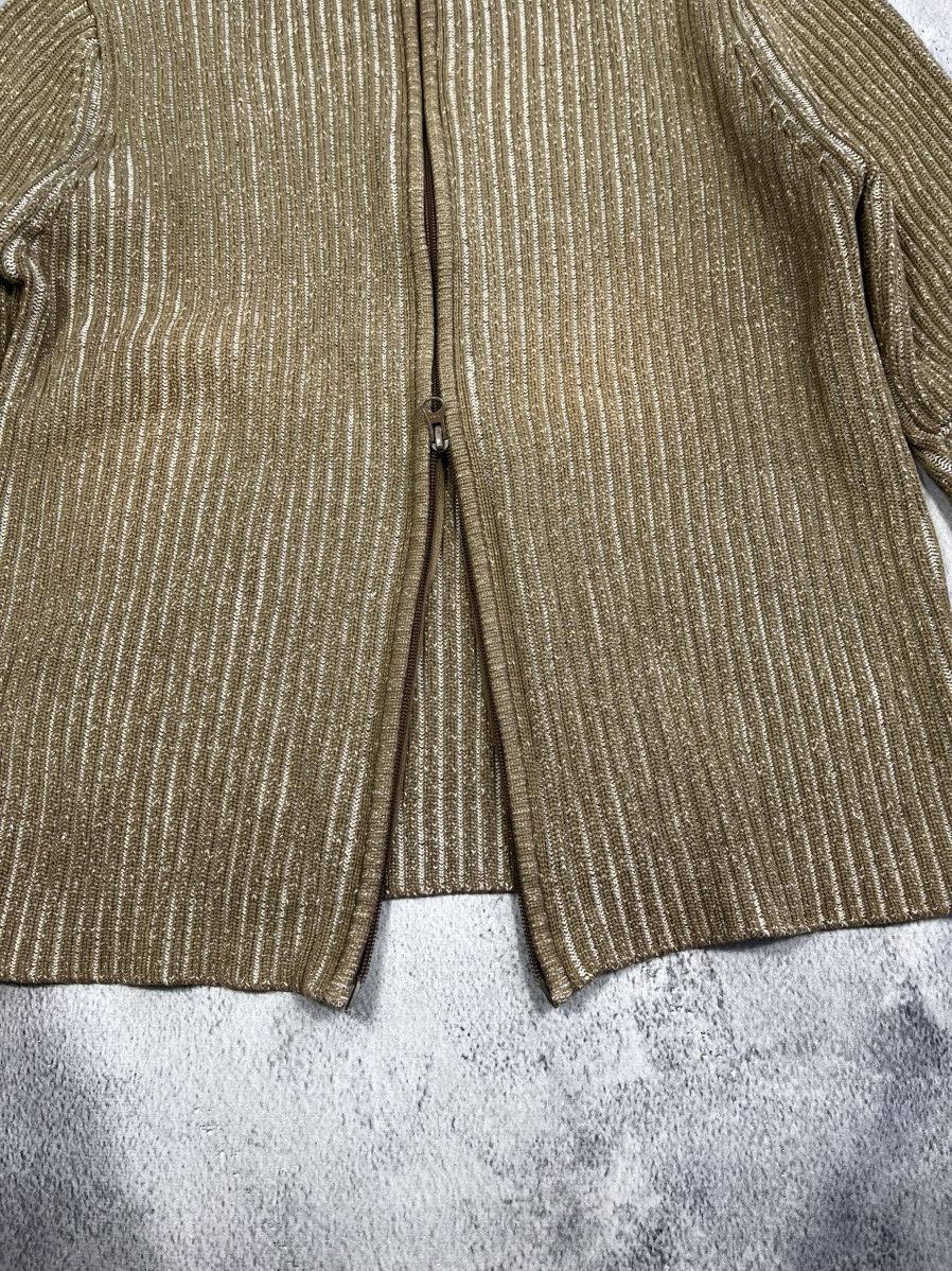 Vintage Vintage Y2K ribbed faded zip up Japanese sweater size XL Size US XL / EU 56 / 4 - 5 Thumbnail