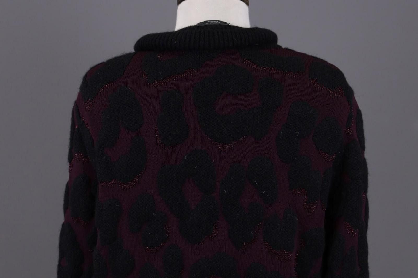 Designer Marc Cain Purple Alpaca Wool Animals Cardigan Sweater Size 3 Size M / US 6-8 / IT 42-44 - 11 Thumbnail