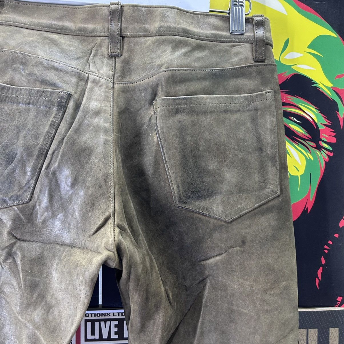 Genuine Leather Vintage Rip Van Winkle Flare Leather Pant Size US 28 / EU 44 - 17 Thumbnail