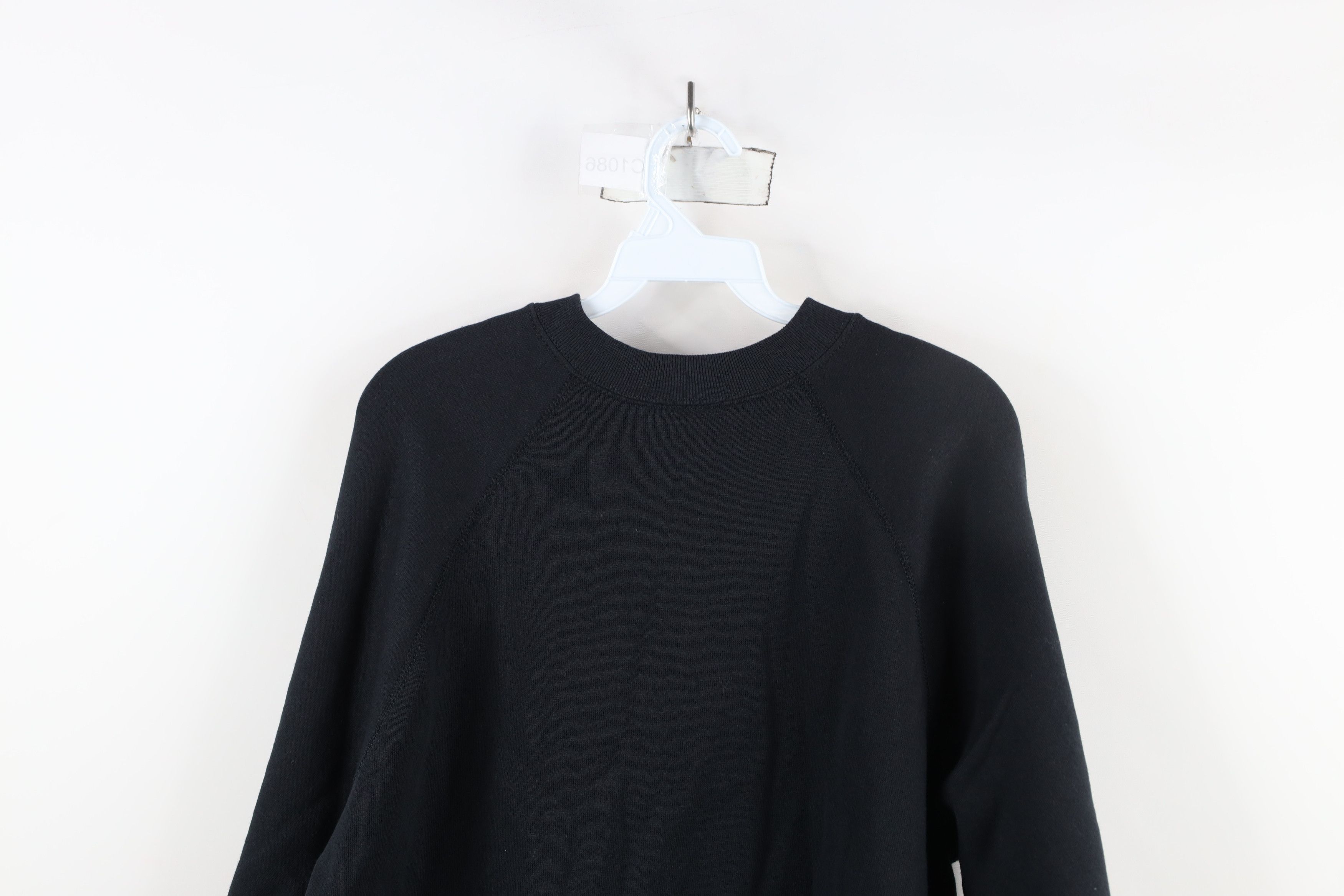 Vintage Vintage 90s Streetwear Blank Crewneck Sweatshirt Black USA Size US M / EU 48-50 / 2 - 9 Thumbnail