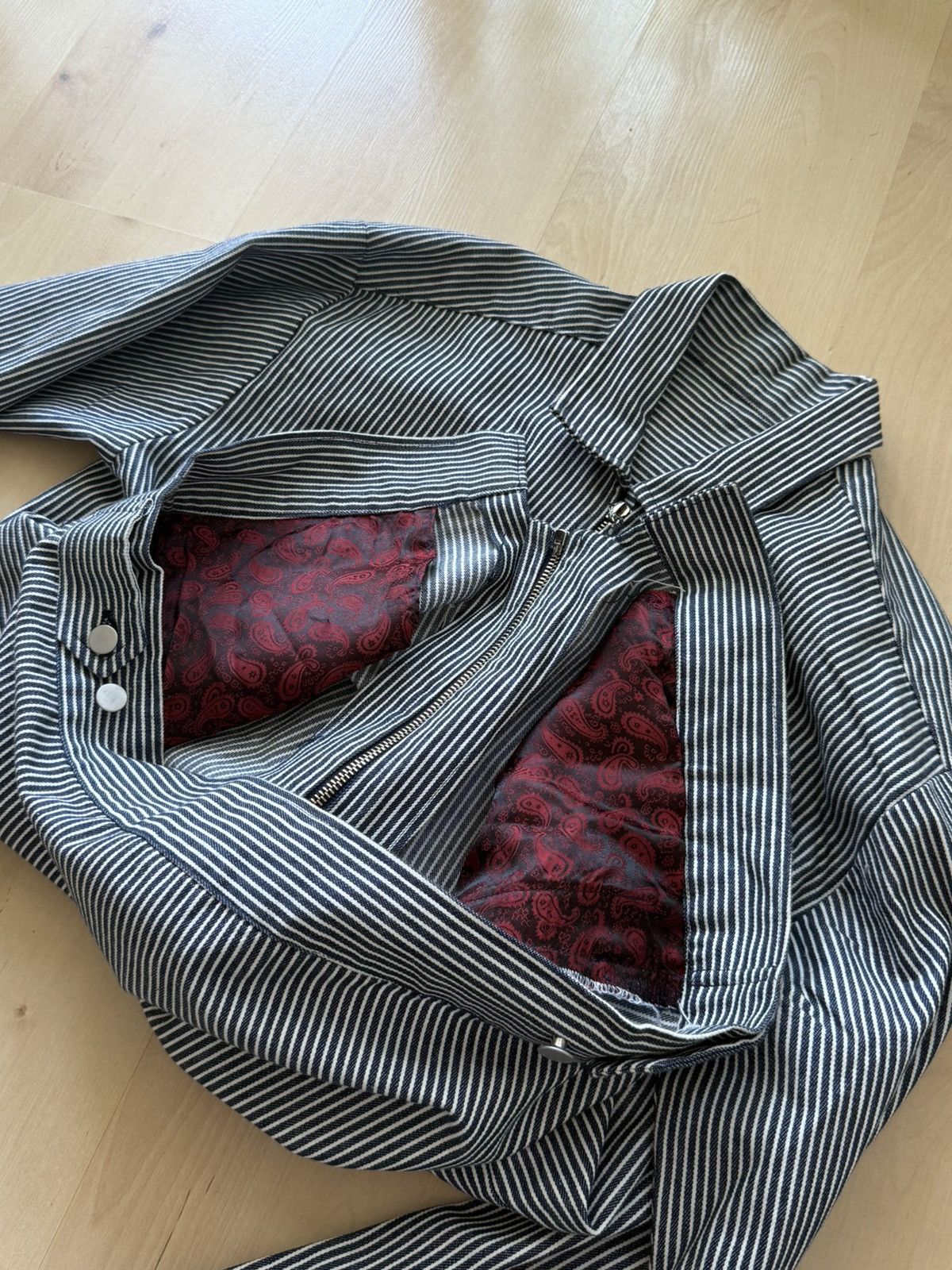 Japanese Brand Comparison will kill you striped overshirt jacket Size US L / EU 52-54 / 3 - 5 Thumbnail