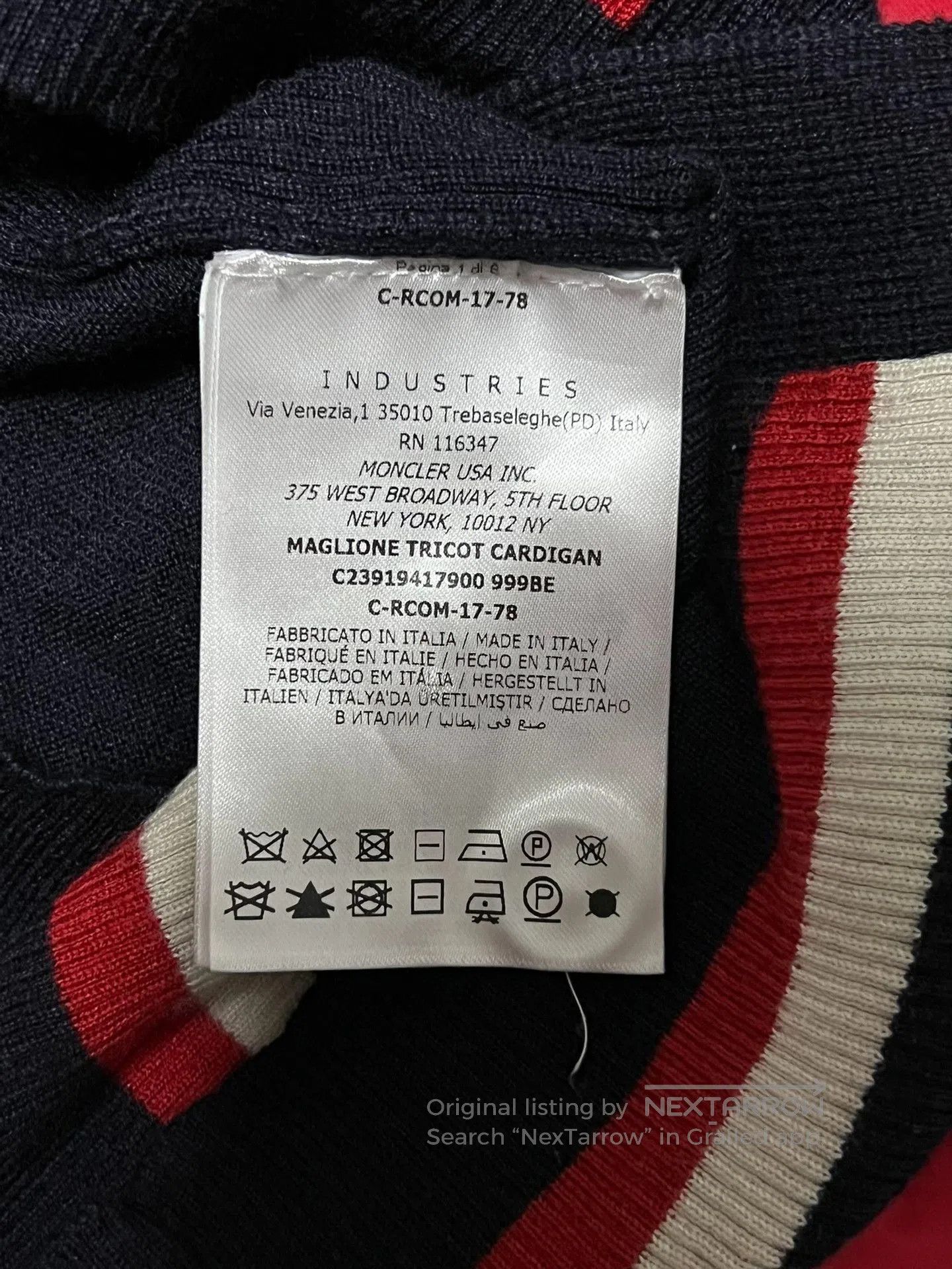 Moncler Gamme Bleu Thom Browne x Moncler Men's Cashmere Cardigan. Size US XL / EU 56 / 4 - 7 Thumbnail