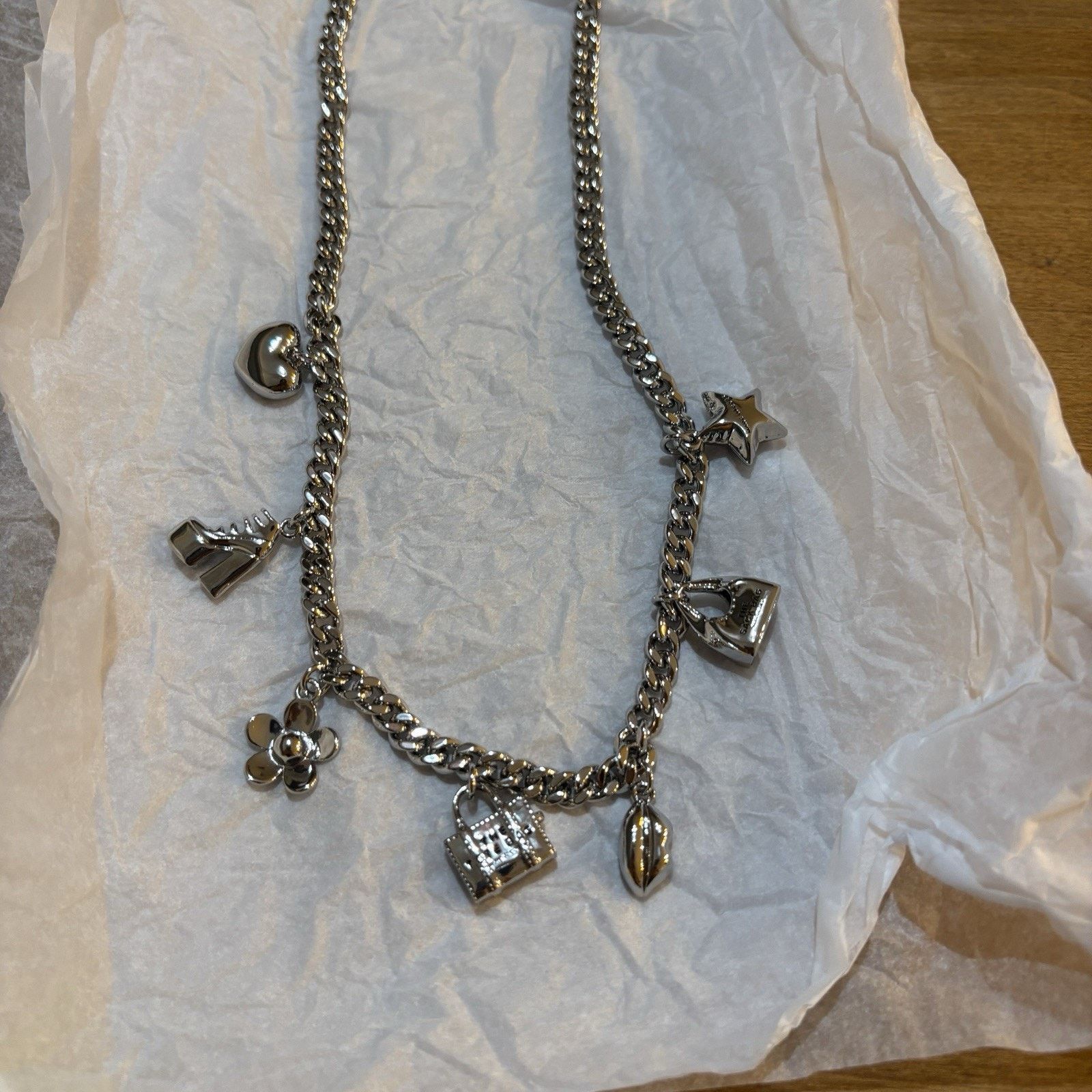 Marc Jacobs Marc Jacobs Mini Icon charm necklace NWT Silver Brass $175 Size ONE SIZE - 8 Thumbnail
