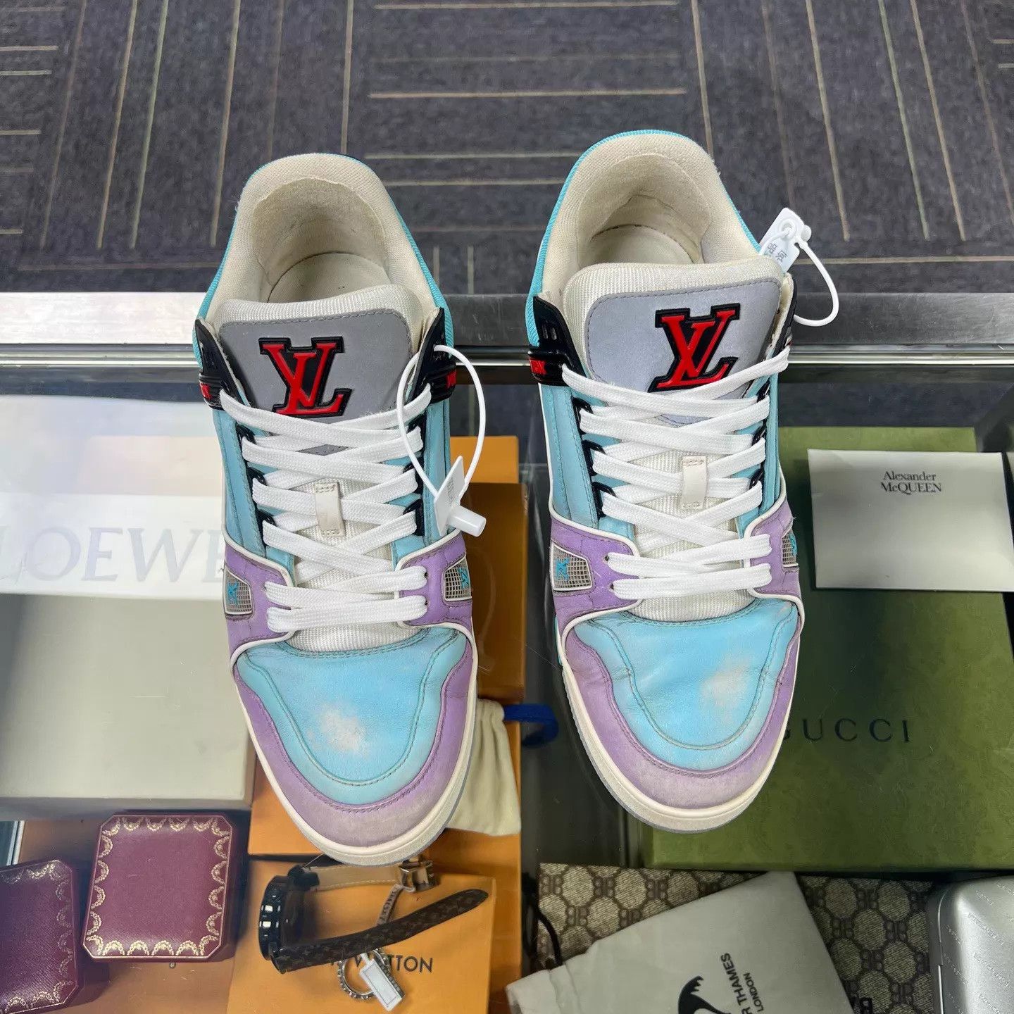 Louis Vuitton Louis Vuitton Trainer Macaron UK8.5 Size US 9 / EU 42 - 1 Thumbnail