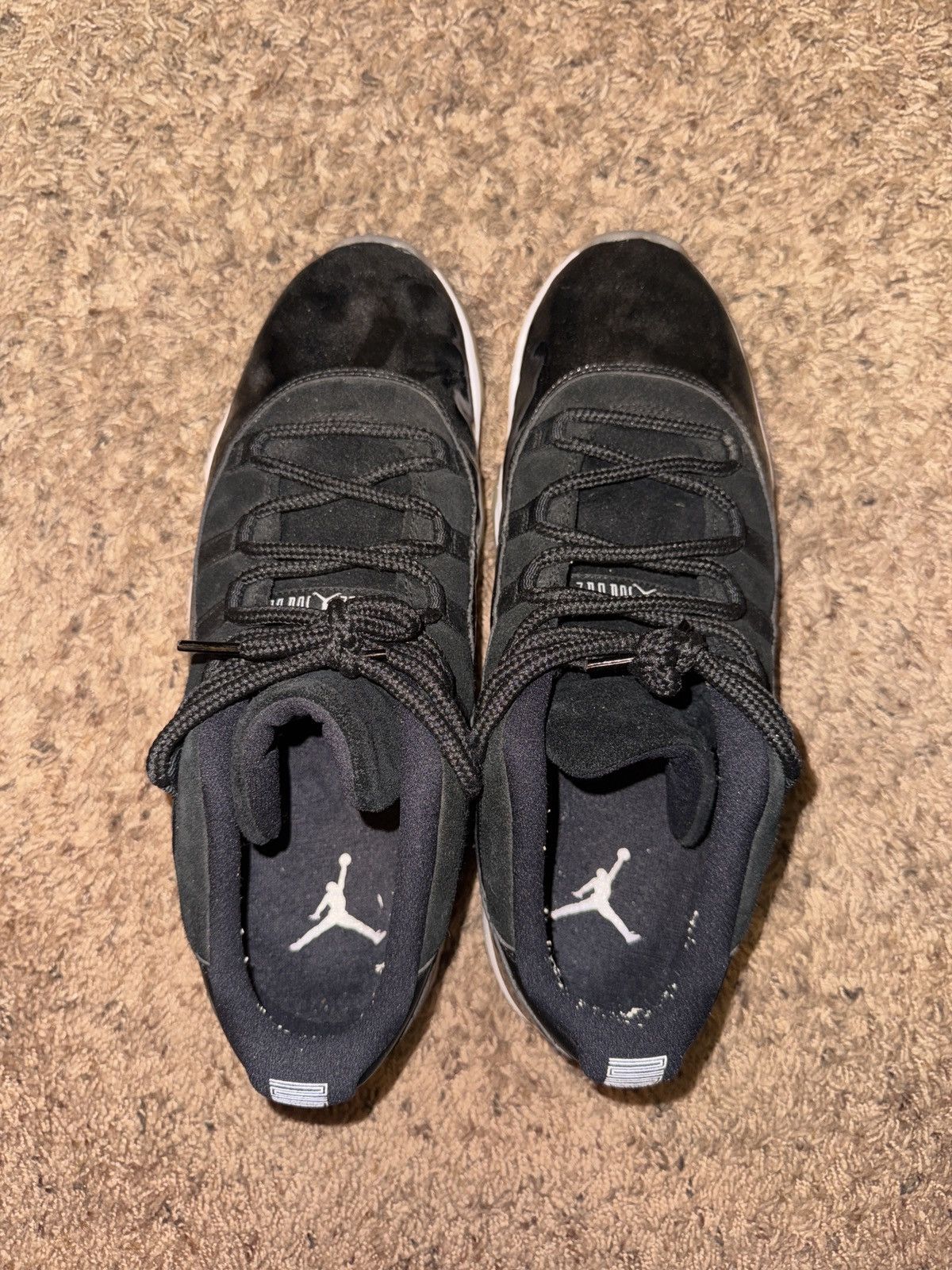 Jordan Brand Nike Air Jordan Retro 11 XI Low Baron Black White Graphite Size US 13 / EU 46 - 6 Thumbnail