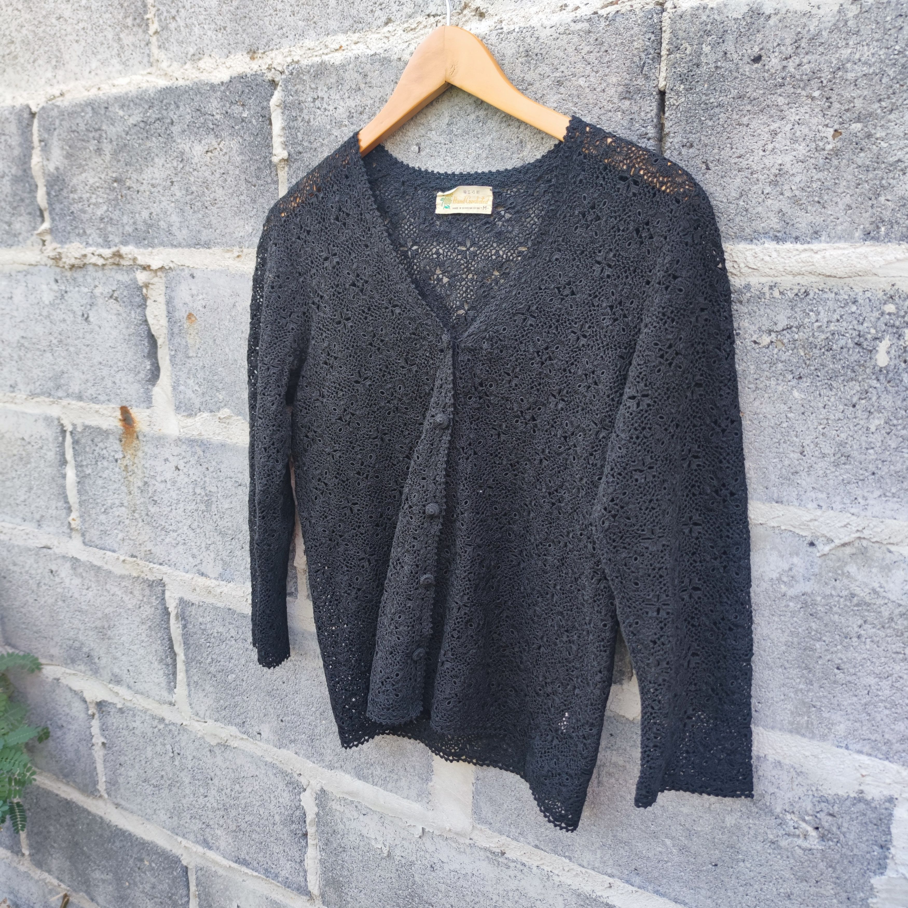 Vintage Vintage Shanghai Cotton Crochet Cardigan Size M / US 6-8 / IT 42-44 - 5 Thumbnail