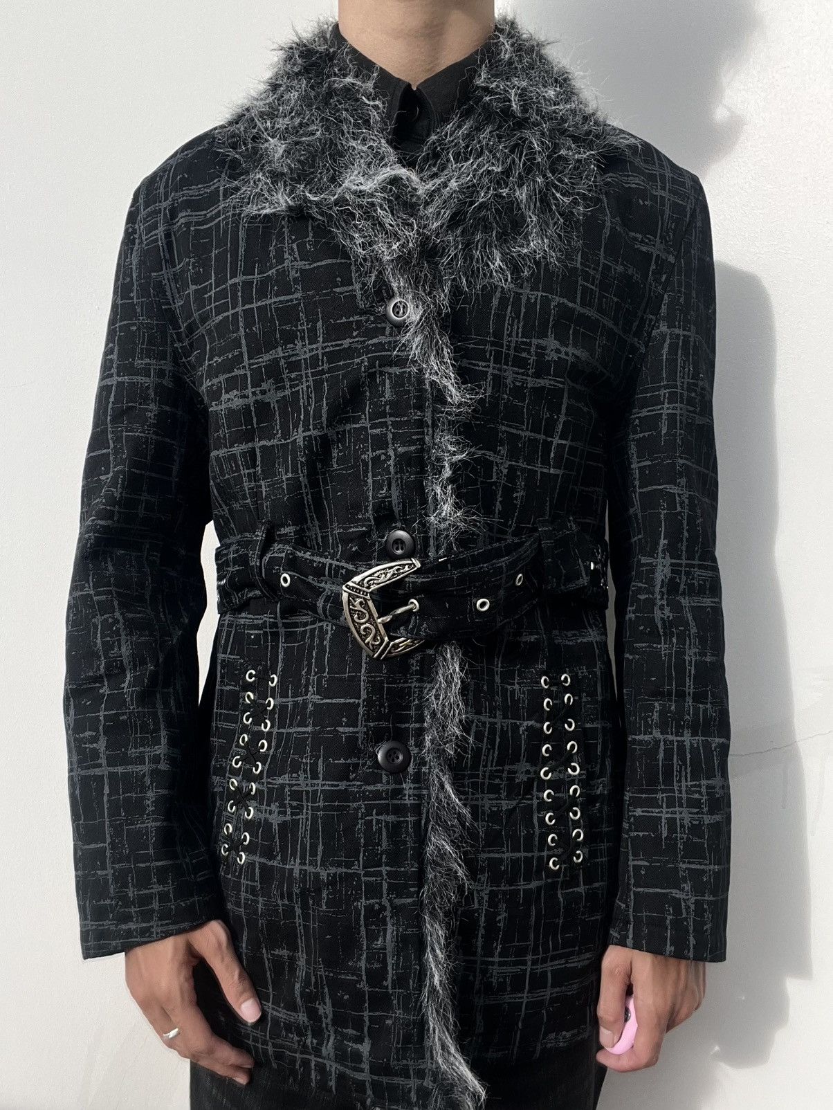 If Six Was Nine 2000s Euphuistic Avant-garde Fur Jacket Size US L / EU 52-54 / 3 - 7 Thumbnail