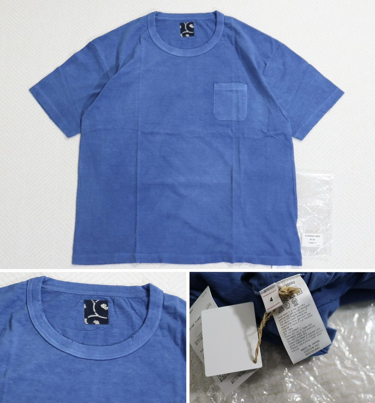 Image of Visvim Ict Jumbo Tee Uneven Dye in Blue, Men's (Size XL)