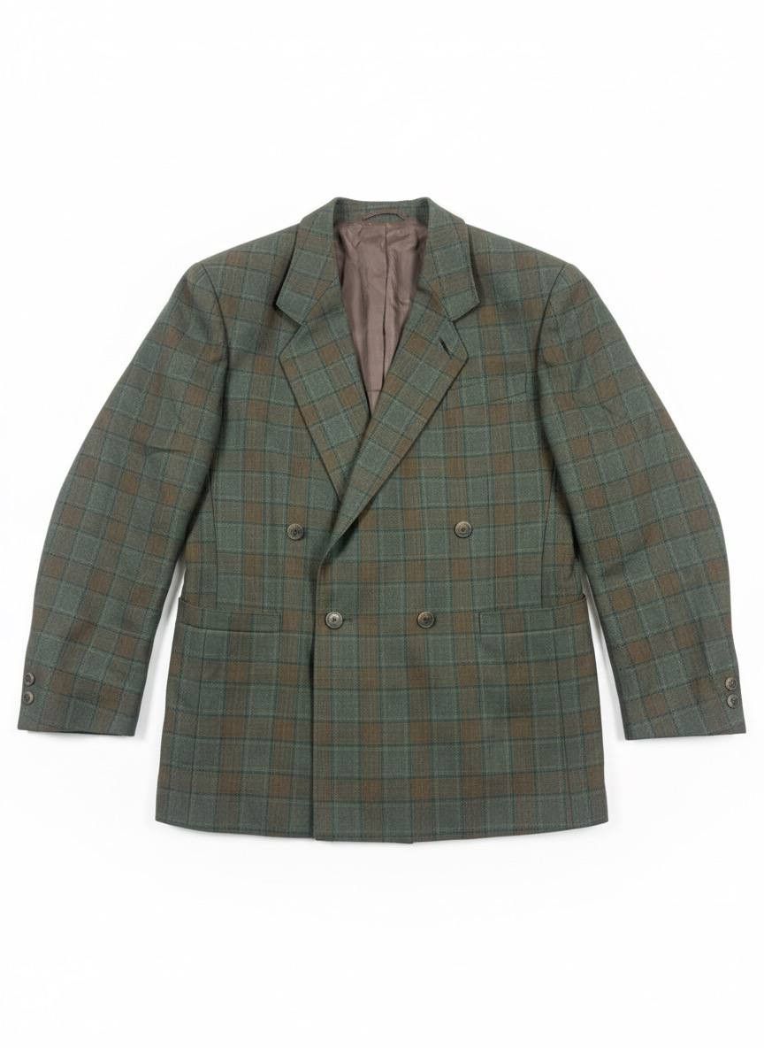 Vintage Vintage Dolzer 100% Pure New Wool Check Blazer / L Size 42L - 1 Thumbnail