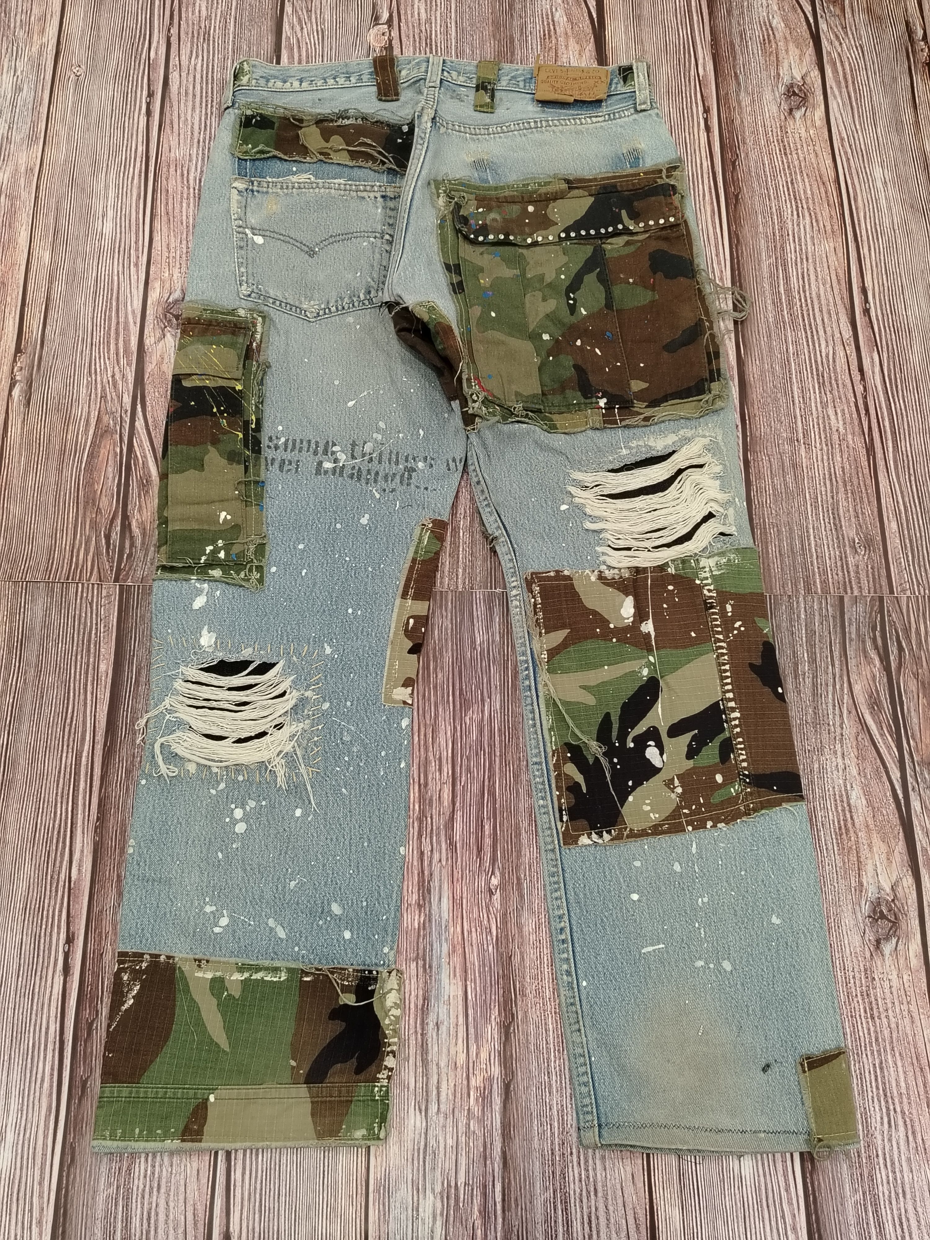 Levi's Levis 501 Jeans Vintage ARTWORK Army Size US 33 - 17 Thumbnail