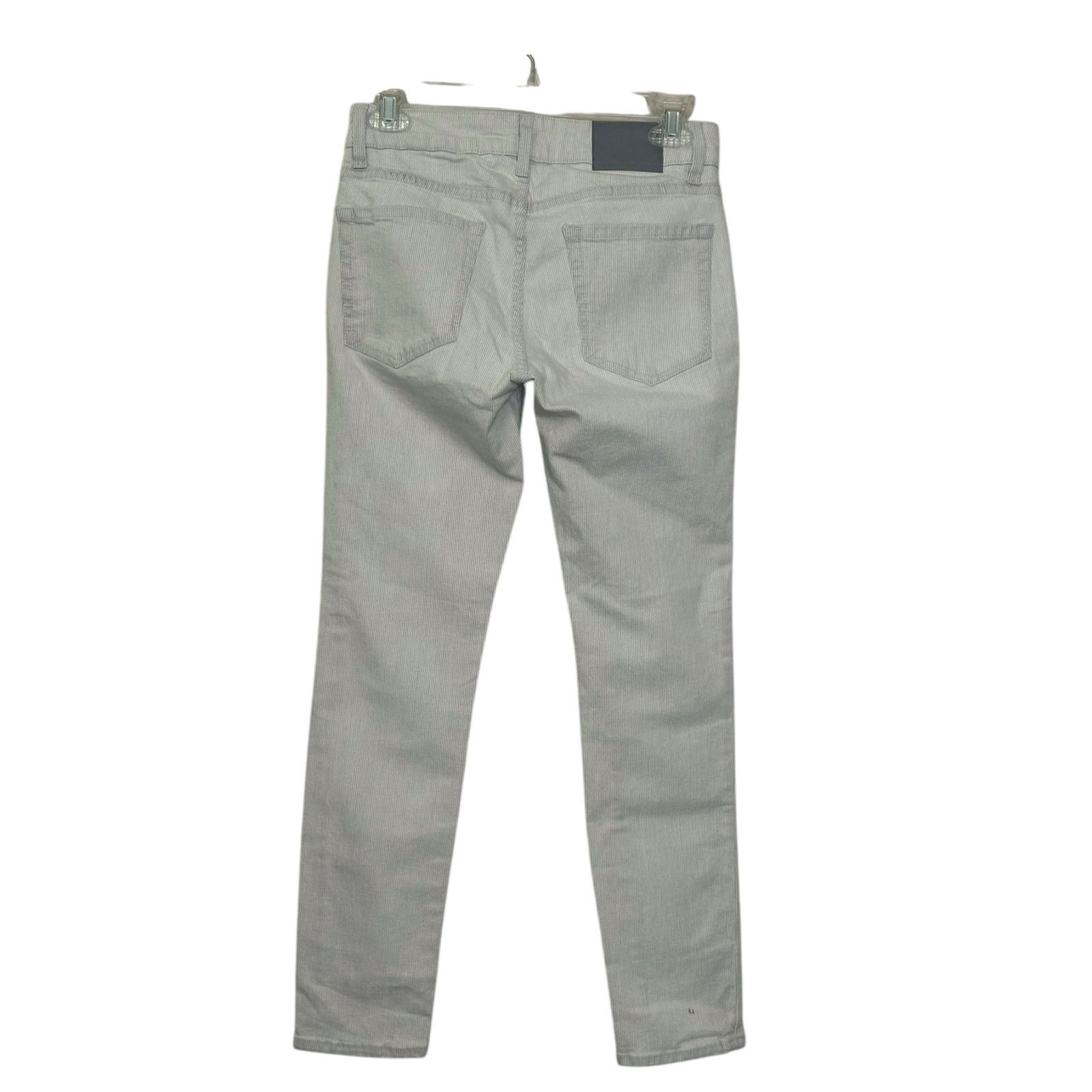 6397 6397 white stripe mini skinny cropped jeans size 24- 0 Size 25" / US 0 / IT 36 - 10 Thumbnail