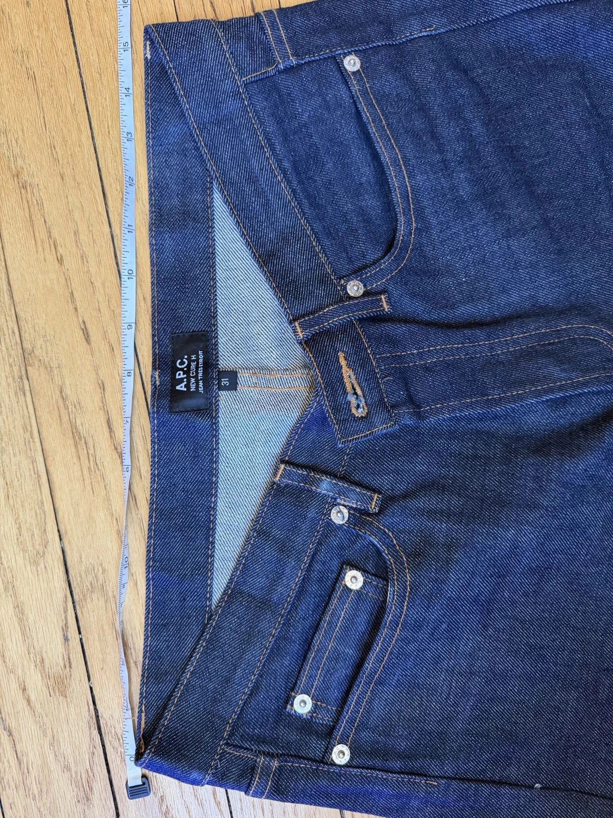 A.P.C. A.P.C New Cure H Jean Tres Etroit Size US 31 - 5 Thumbnail