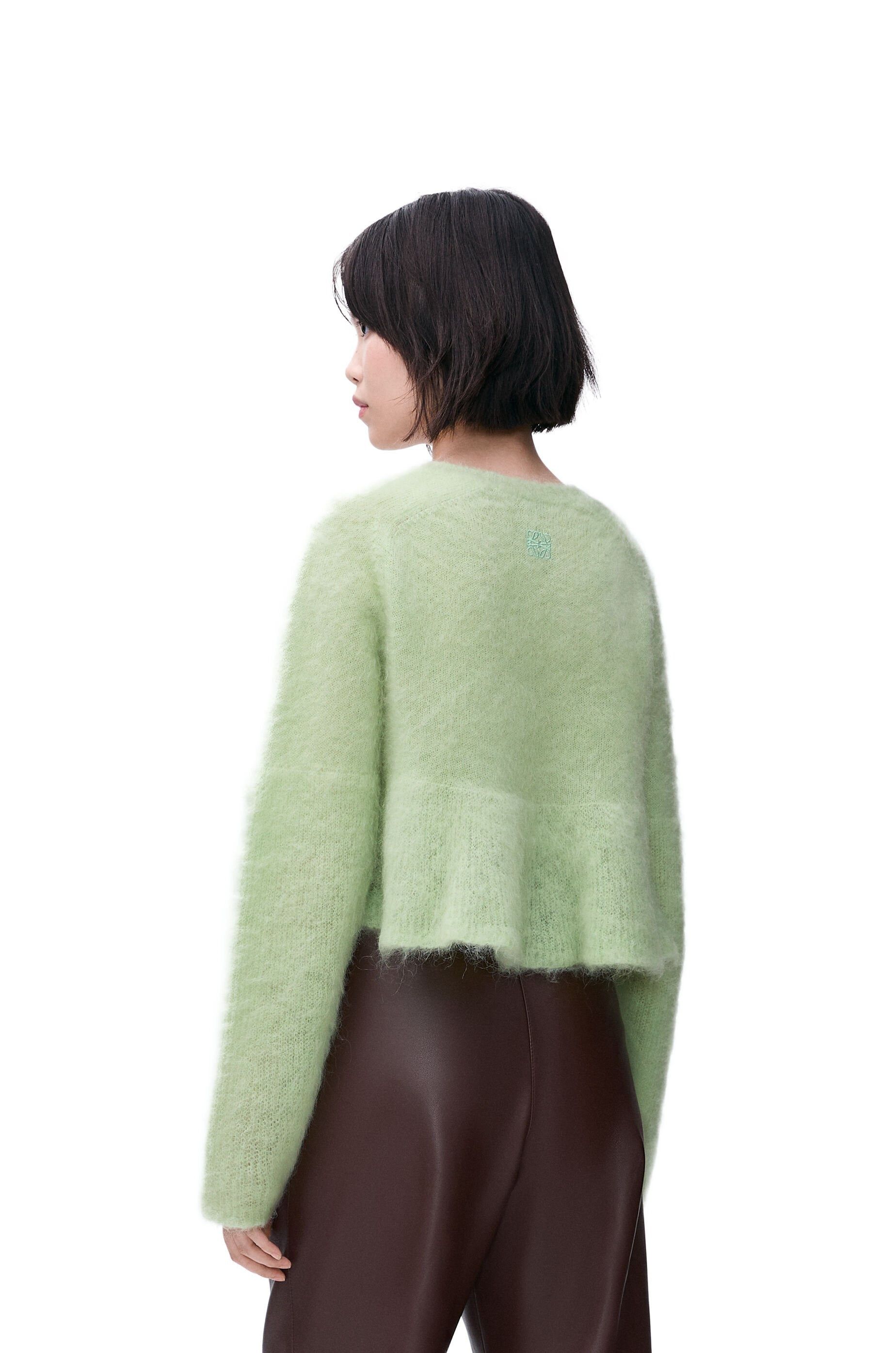 Loewe o1in1g0426 Sweater in Mohair Blend in Silk in Light Green Size L / US 10 / IT 46 - 4 Thumbnail