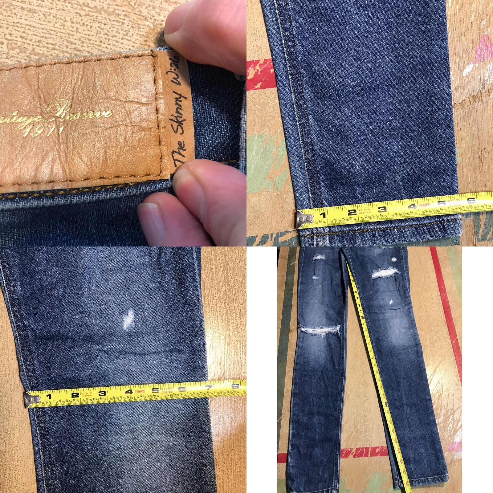 Vintage VINTAGE? (No) - Joe's Jeans Sloane The Skinny Denim Distressed Blue 26x32 Inseam Womens Jeans 5-Pocket Zip Size 26" / US 2 / IT 38 - 8 Thumbnail