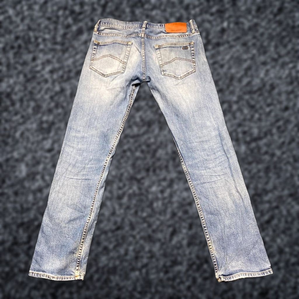 Armani Exchange Armani Exchange Jeans Mens 31 Regular 5-Pocket Blue Straight Denim Comfort Stretch Embroidered Jeans Size US 31 - 1 Thumbnail