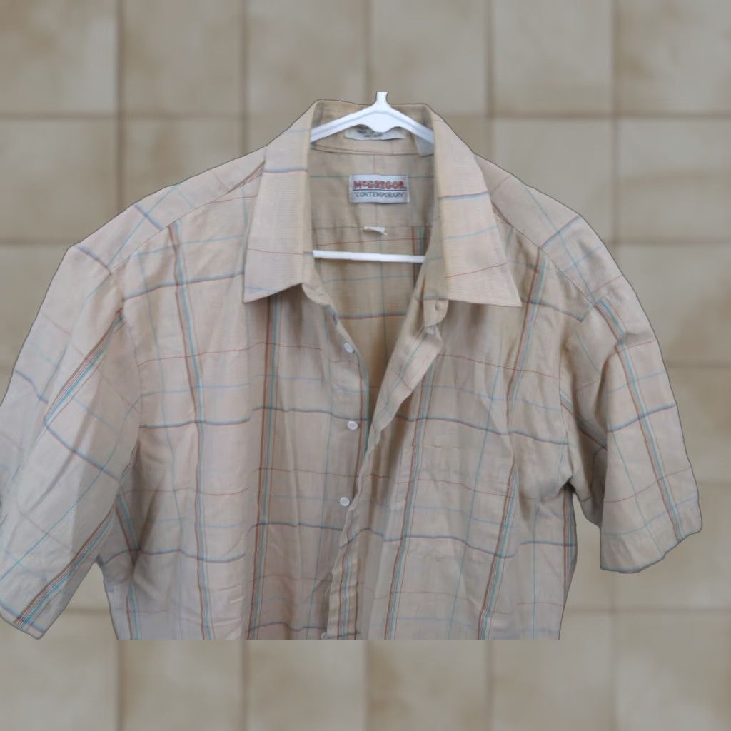 McGregor McGregor Button-Up Shirt XL Mens Plaid Multicolor Short Sleeve Button-Down Contemporary Size US XL / EU 56 / 4 - 1 Thumbnail
