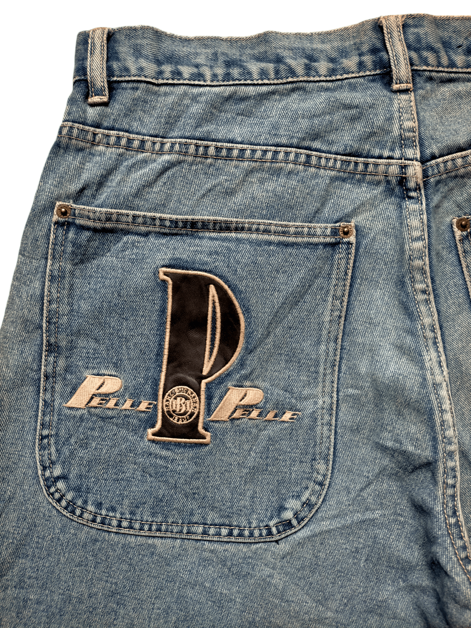 Pelle Pelle Pelle Pelle Marc Buchanan Embroidered Baggy Jeans Size US 36 / EU 52 - 13 Thumbnail