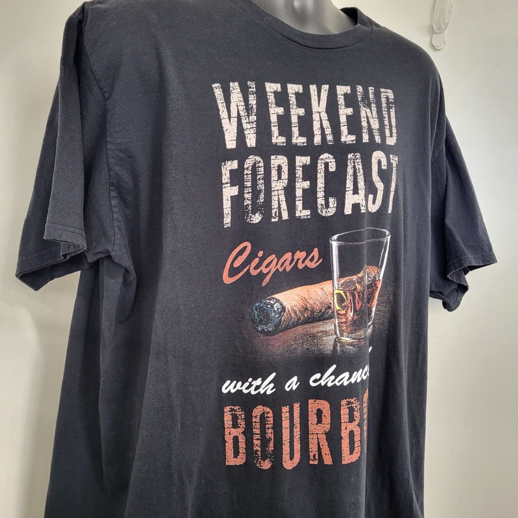 Port & Company Port & Company Shirt Mens XXL Black Weekend Forecast Cigars with Chance Bourbon Causal Size US XXL / EU 58 / 5 - 4 Thumbnail