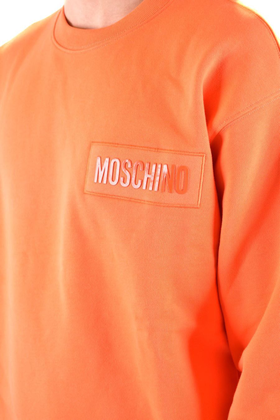 Moschino o1y0225 Logo Crewneck Sweatshirt in Orange Size US M / EU 48-50 / 2 - 2 Thumbnail