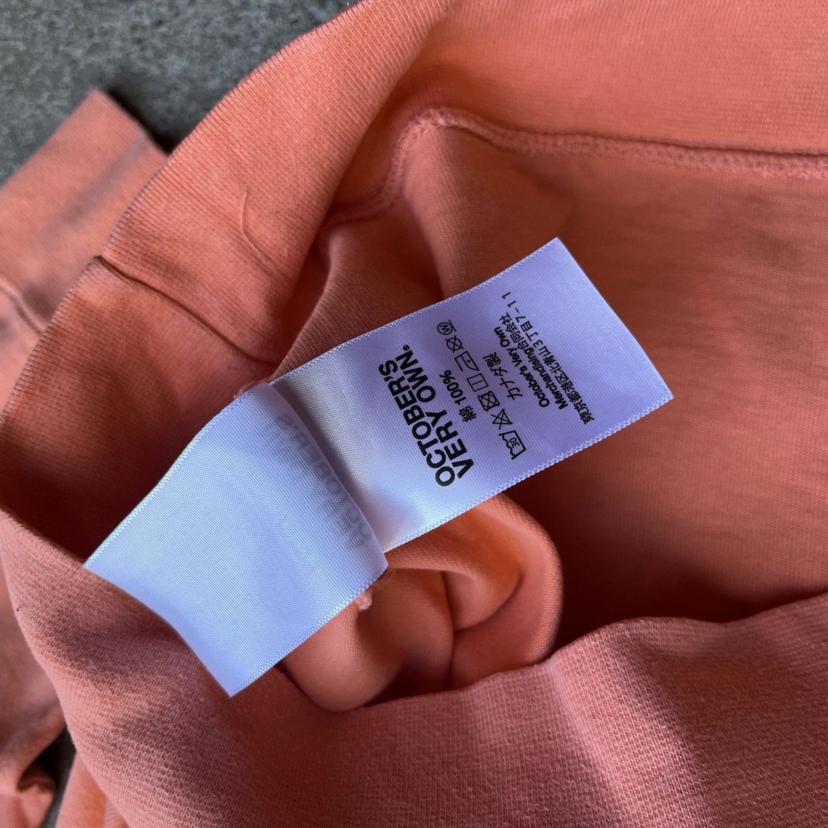 Drake × October's Very Own OVO small own Drake washed salmon pink hoodie Size US L / EU 52-54 / 3 - 9 Thumbnail