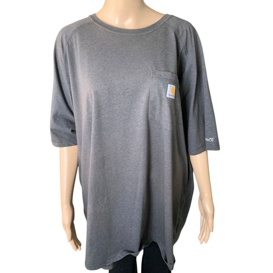 Carhartt Carhartt Force Men's 3XL Relaxed Fit Pocket T-shirt Gray Size US XXL / EU 58 / 5 - 7 Thumbnail