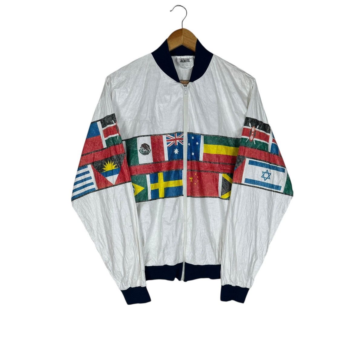 DuPont 🌟DUPONT TYVEK WORLD FLAG ZIPPER JACKET Size US L / EU 52-54 / 3 - 2 Thumbnail