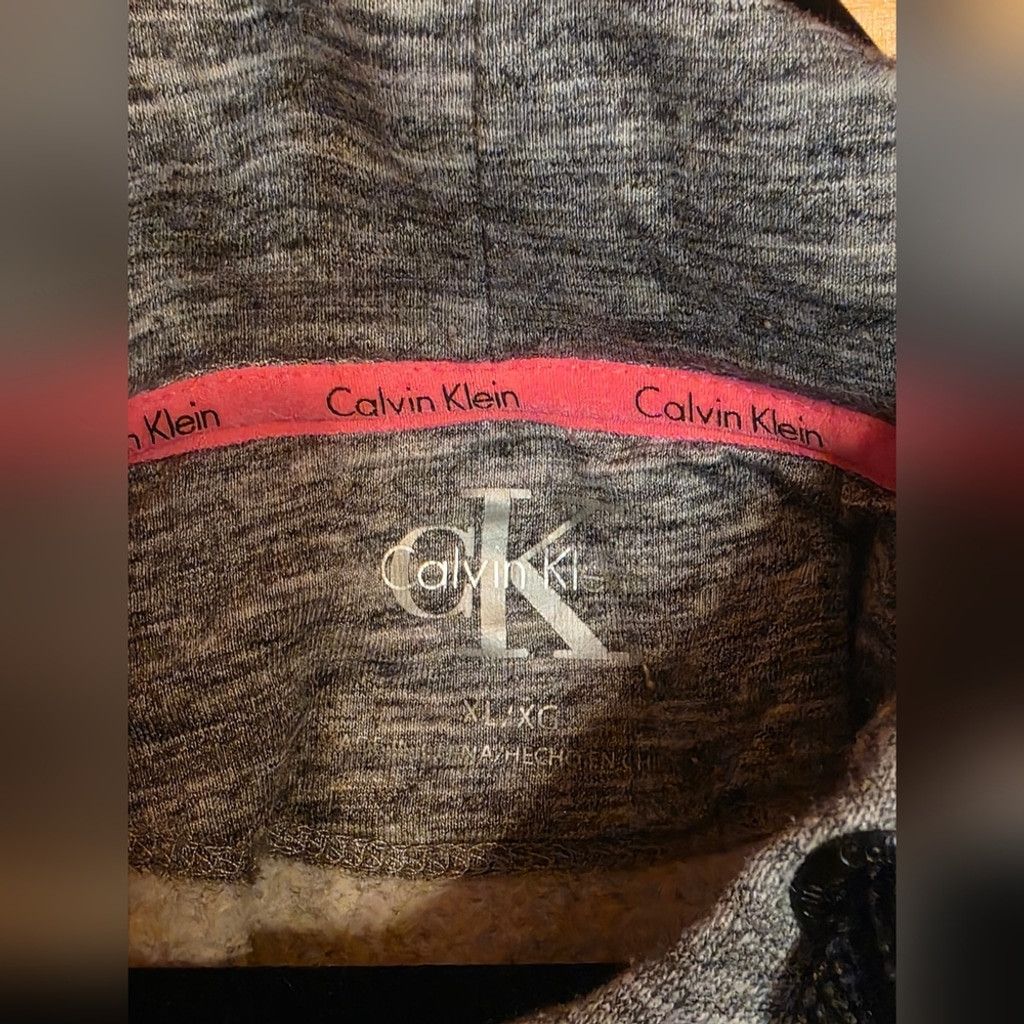 Calvin Klein Calvin Klein Gray Logo Hoodie Size XL / US 12-14 / IT 48-50 - 3 Thumbnail