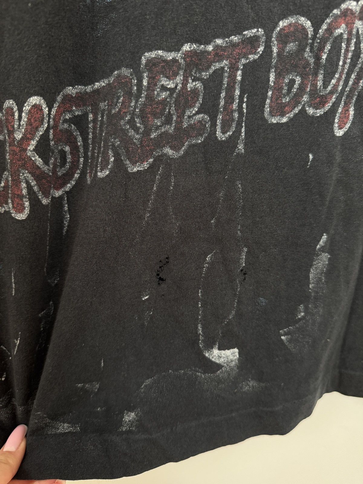 Band Tees × Vintage Vintage 90's Back Street Boys Over Print T-Shirt Size US S / EU 44-46 / 1 - 12 Thumbnail