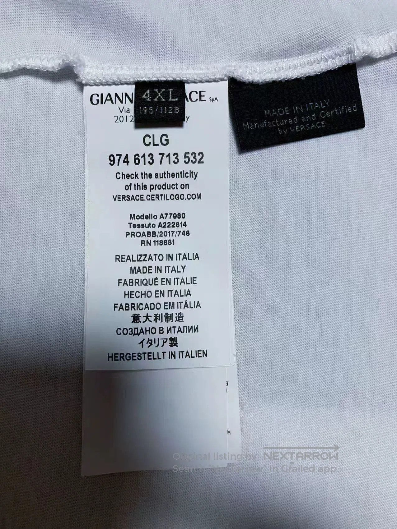 Versace Versace Embroidered Rhinestone Short-Sleeve T-Shirt. Size US XXL / EU 58 / 5 - 6 Thumbnail