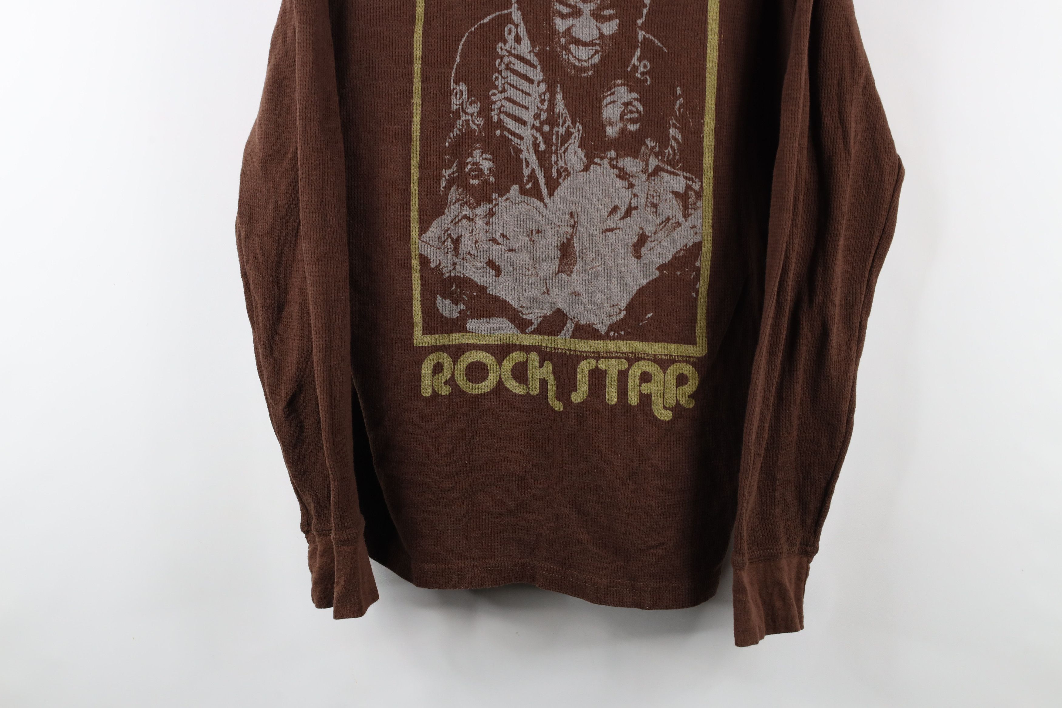 Vintage Vintage 90s Y2K Jimi Hendrix Waffle Knit Long Sleeve T-Shirt Size US XL / EU 56 / 4 - 3 Thumbnail