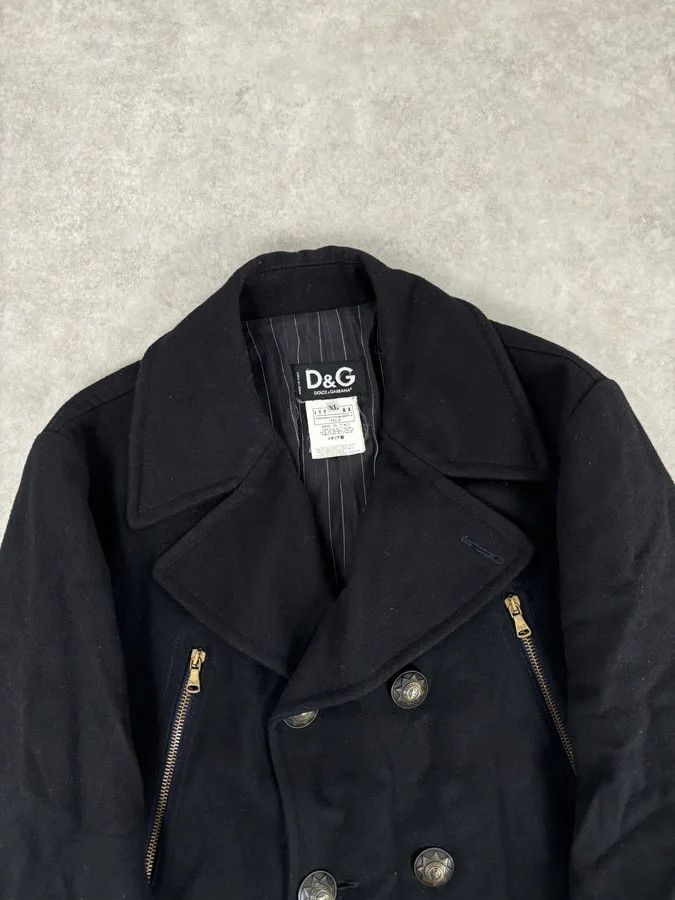 Dolce & Gabbana AW2006 Dolce & Gabbana Black Double-Breasted Buttoned Officer Wool Coat Size US M / EU 48-50 / 2 - 4 Thumbnail