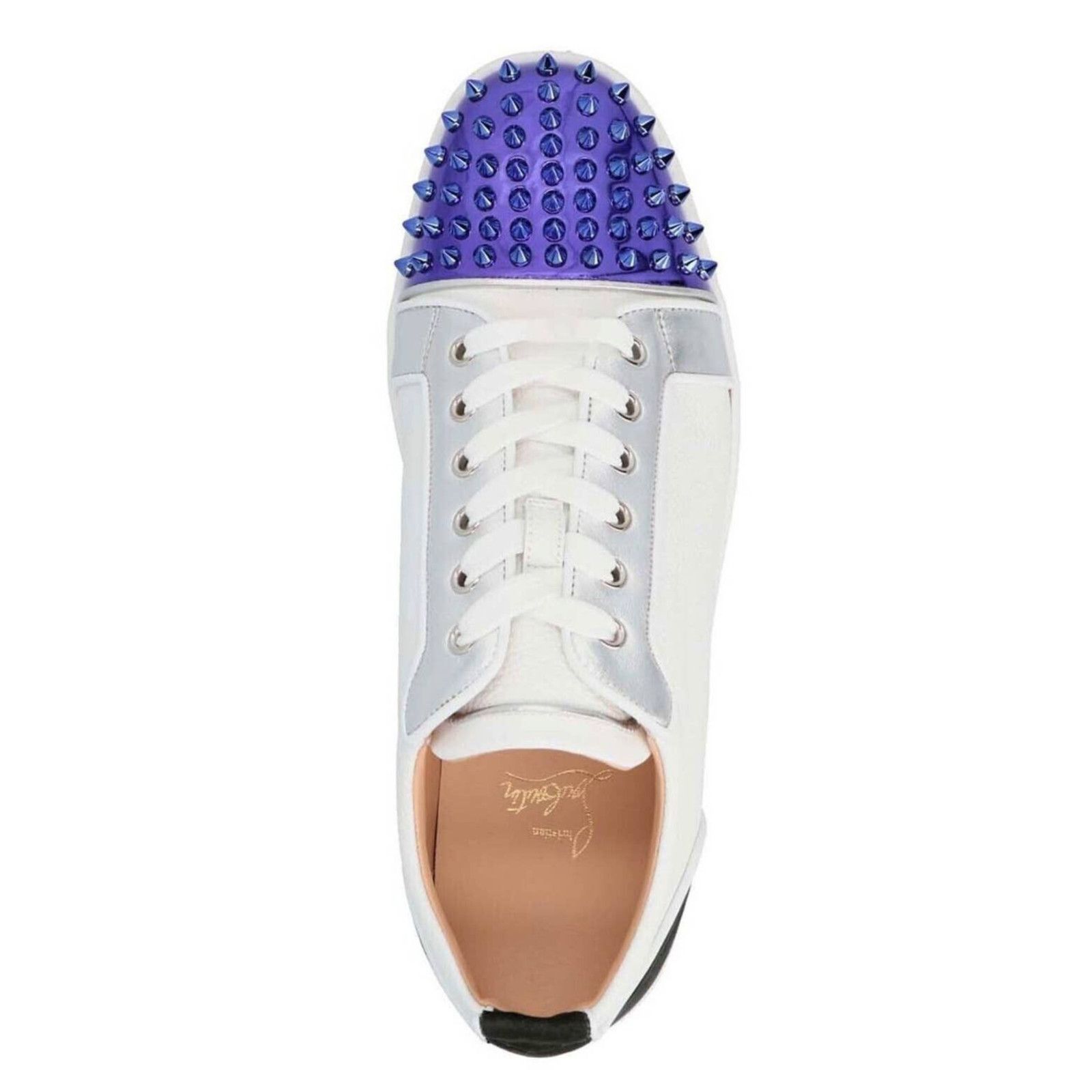 Christian Louboutin Christian Louboutin Louis Junior Spikes Flat White Purple Size US 9 / EU 42 - 6 Thumbnail