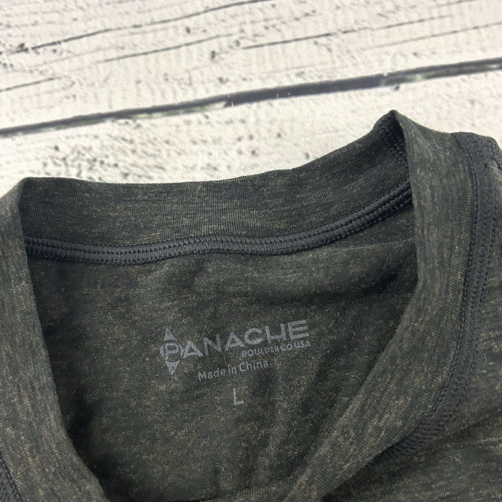 Vintage Panache Merino Blend Short Sleeve T Shirt Mens Large Dark Gray Size US L / EU 52-54 / 3 - 2 Thumbnail