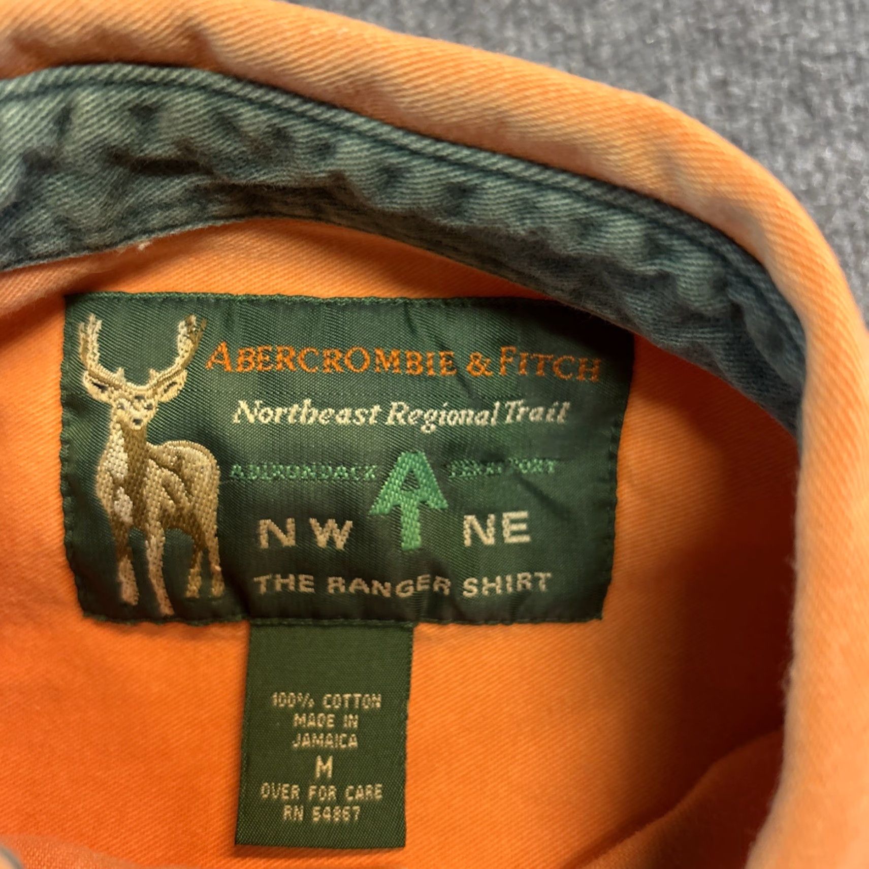 Abercrombie & Fitch VINTAGE Abercrombie Fitch Ranger Shirt Men's Northeast Regional Trail M Orange Button-Up Shirt Mens M Orange Retro/Northeast Gallery Size US M / EU 48-50 / 2 - 3 Thumbnail